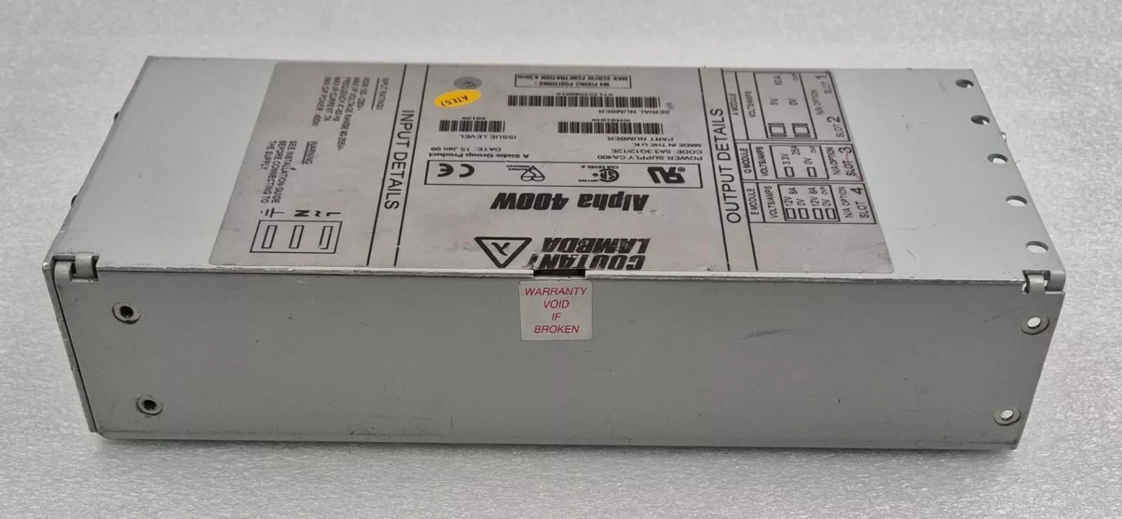 COUTANT LAMBDA Alpha 400W POWER SUPPLY CA400 H40104 01A