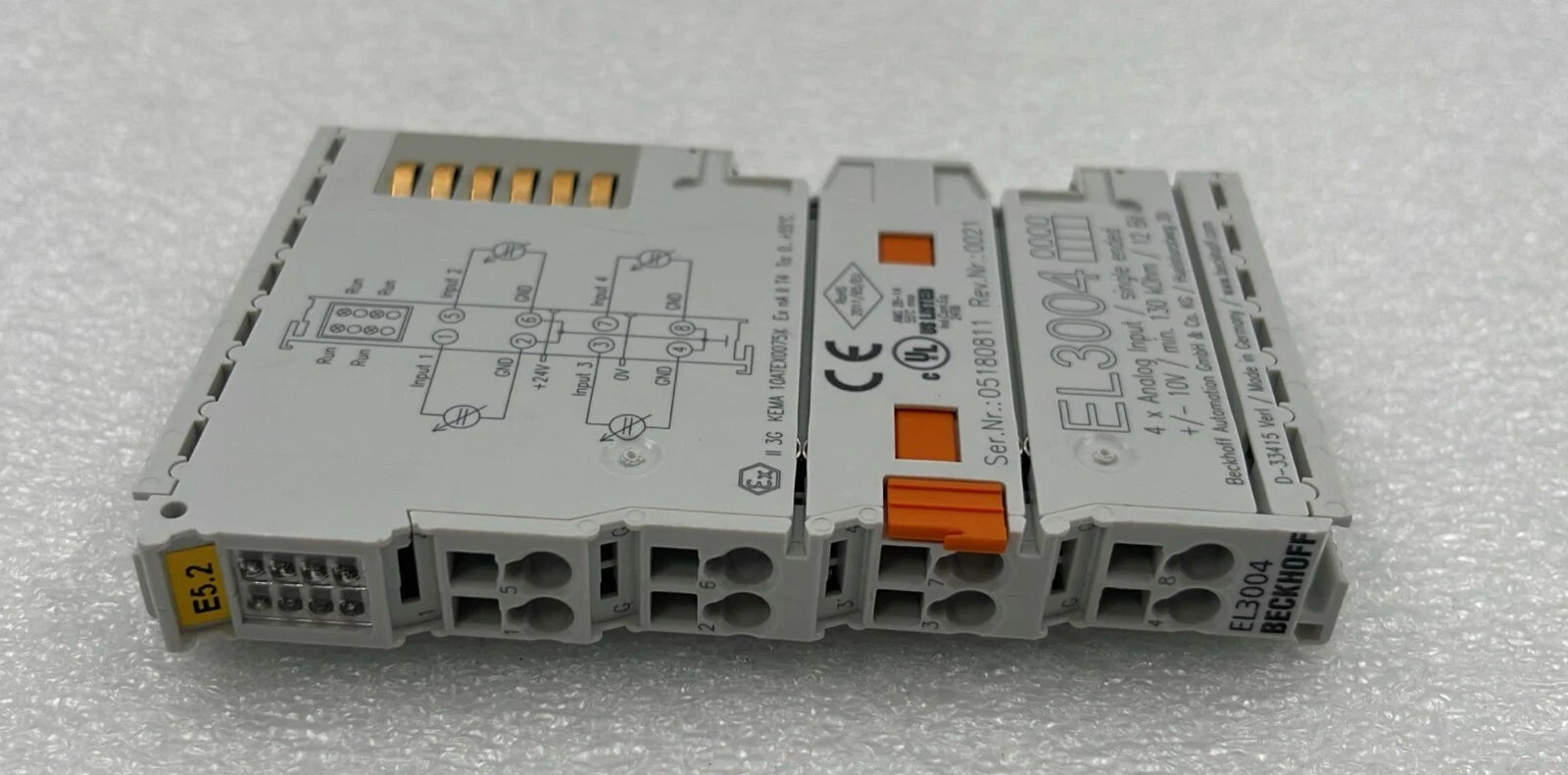 Beckhoff EL3004 EtherCAT 4-Channel Digital Input Terminal Module – 24V DC
