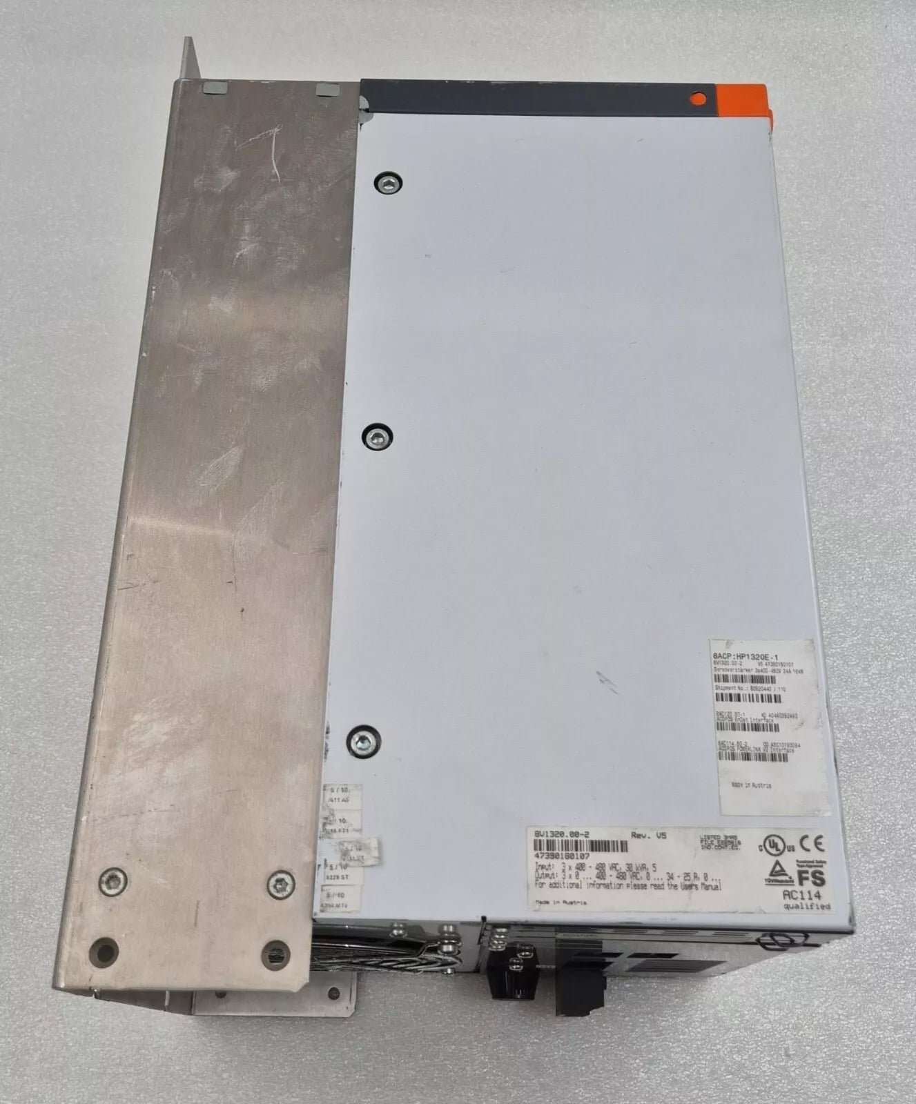B&R Automation ACOPOS 1320 8V1320.00-2 Servo Drive 480V 34A W/ AC114 & AC122