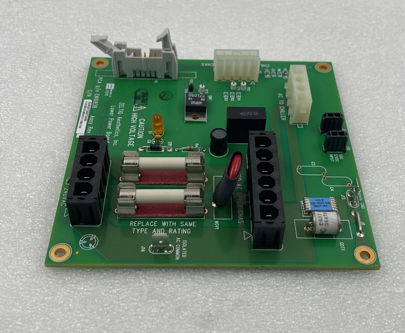 Zeltiq Aesthetics Lower Power Board PCA EN10838-A PCB EN10837 power distribution board