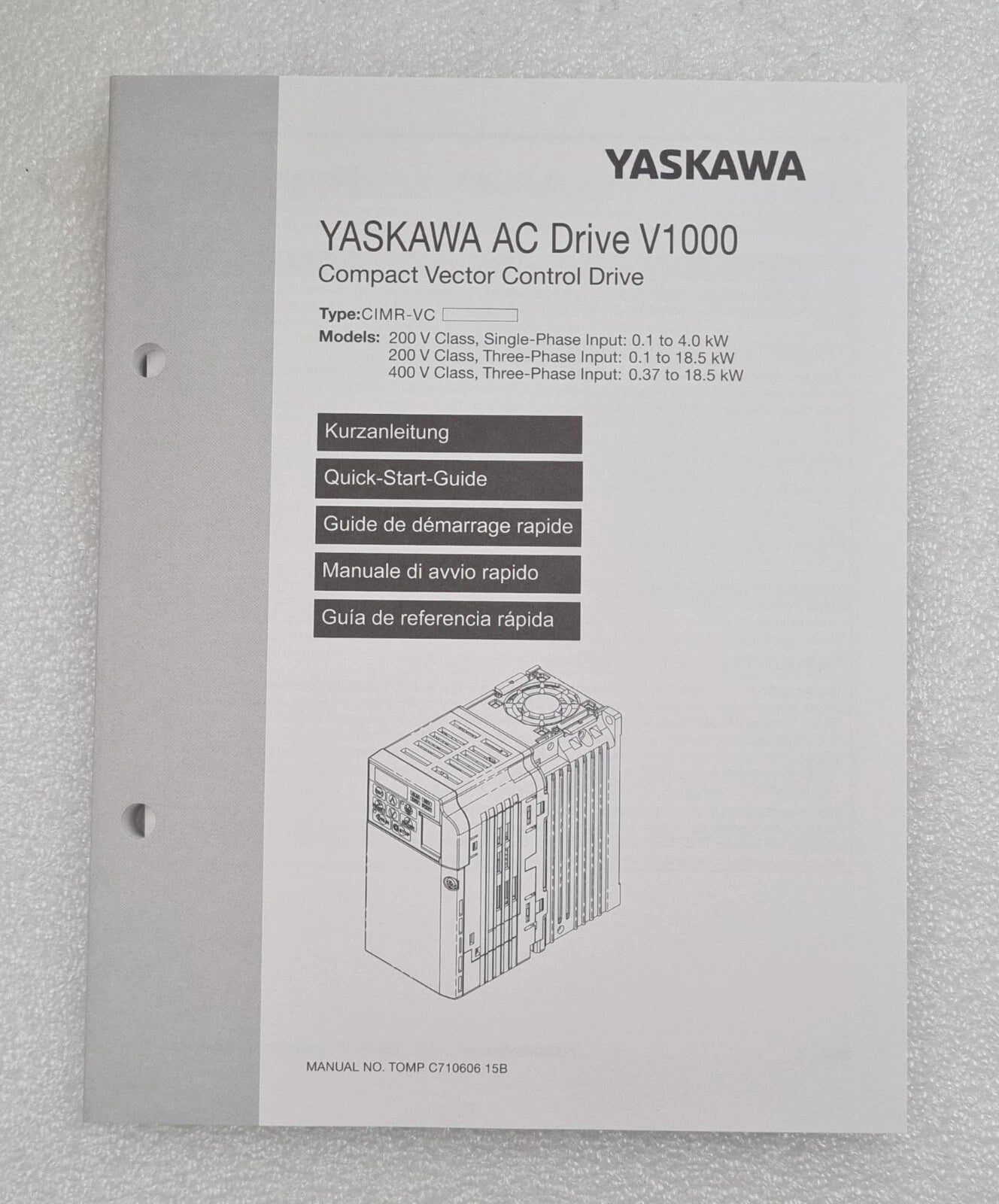 NEW - YASKAWA V1000 Frequency Inverter CIMR-VCBA0002BAA / VZAB0P2BAA 0.37/0.25kW