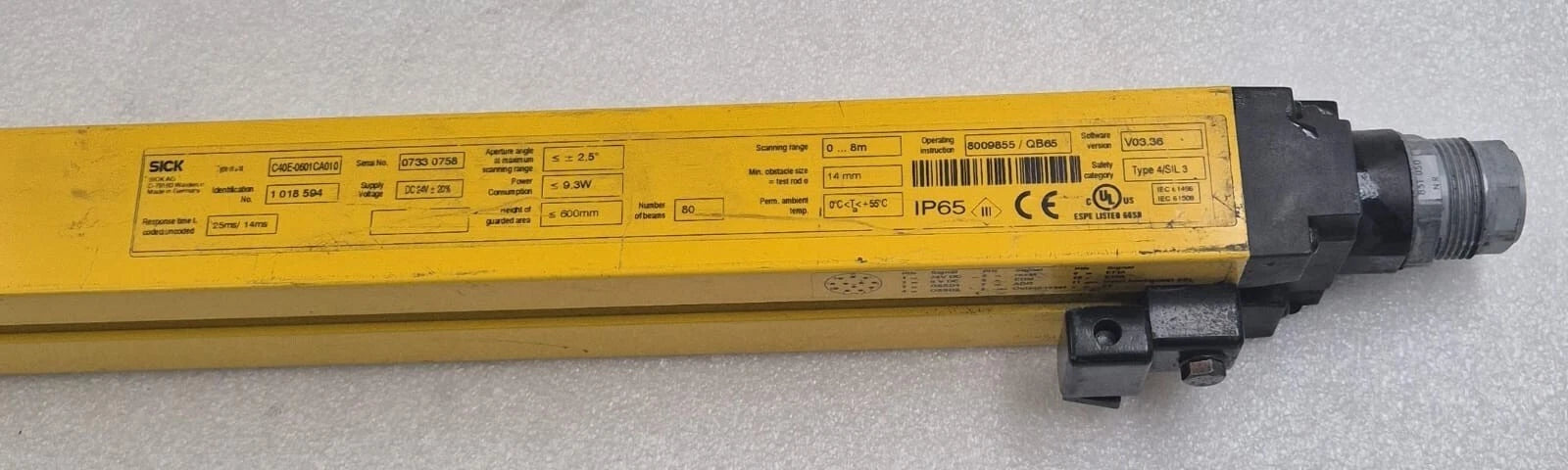 SICK C4000 C40E-0601CA010 Photoelectric Sensor 1018594 Safety Light Receiver