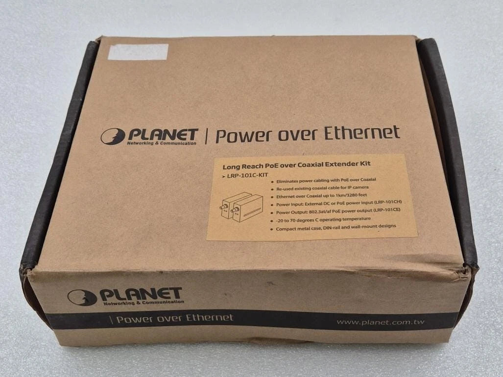PLANET LRP-101C-KIT PoE over coax long-reach extender set
