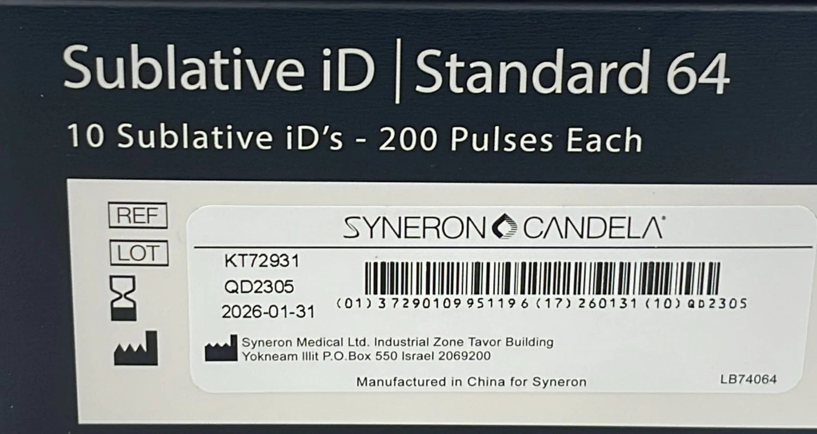 Syneron Candela Sublative iD Standard 64 200 Pulses KT72931 Tip applicator – 10 pack