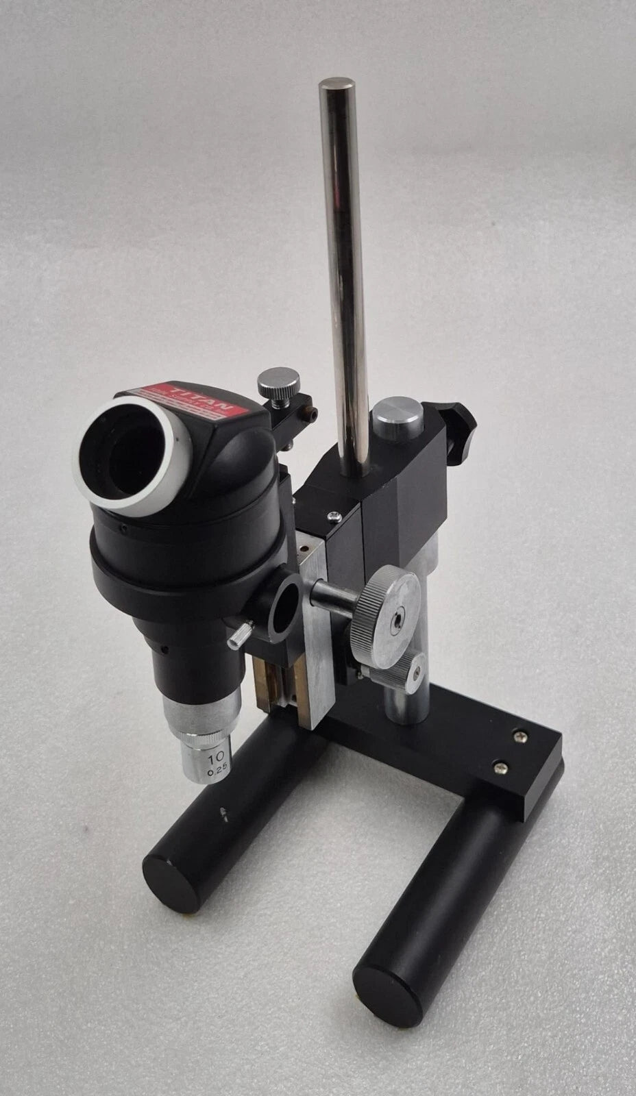 TITAN TOOL SUPPLY Monocular Measuring Microscope Stand W/ Objective Lens 10 0.25