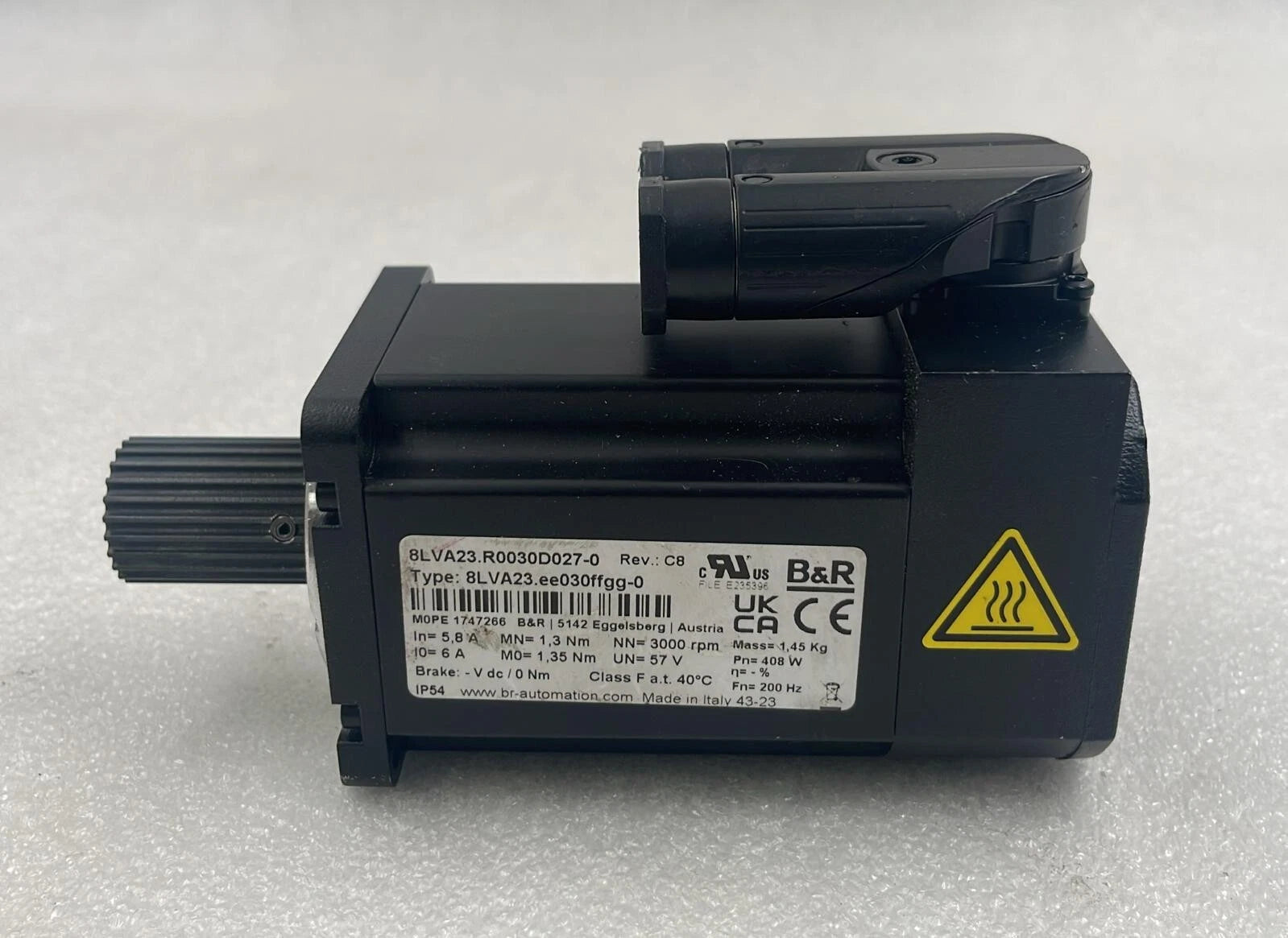 B&R Automation 8LVA23.R0030D027-0 Synchronous Servo Motor