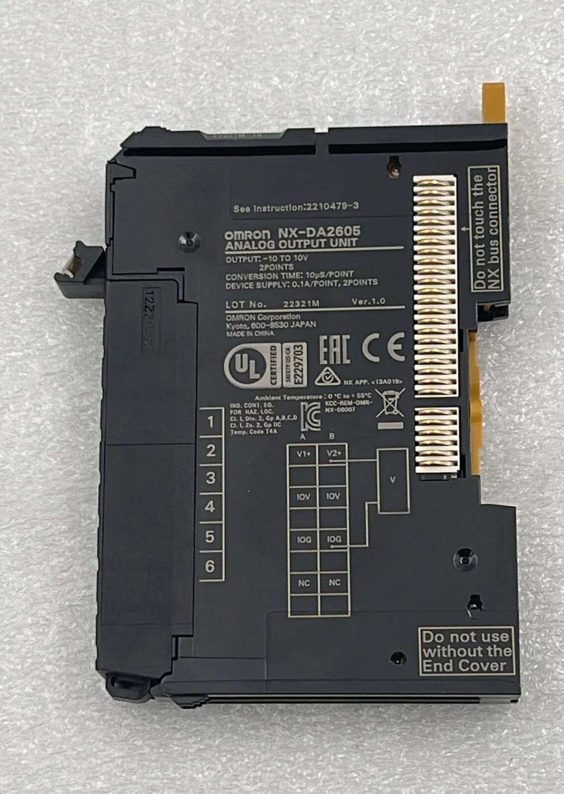OMRON NX-DA2605 PLC Analog output unit