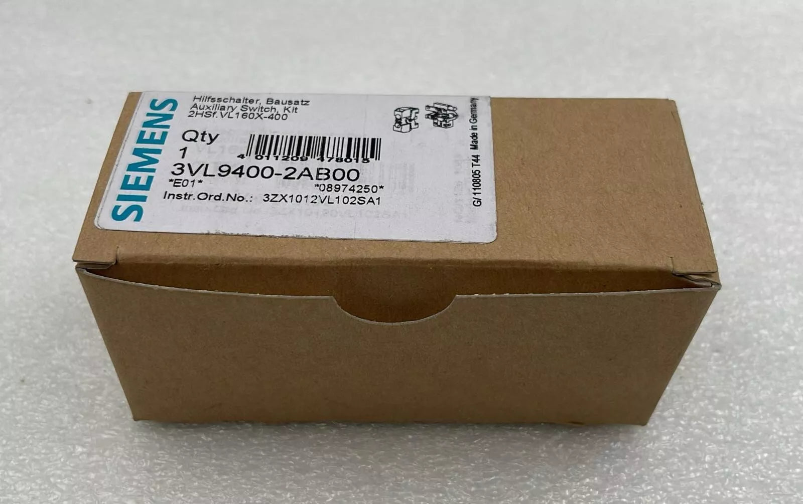 [LOT 2 PCS] NEW - Siemens 3VL9400-2AB00 Auxiliary Switch VL160X-400 KIT