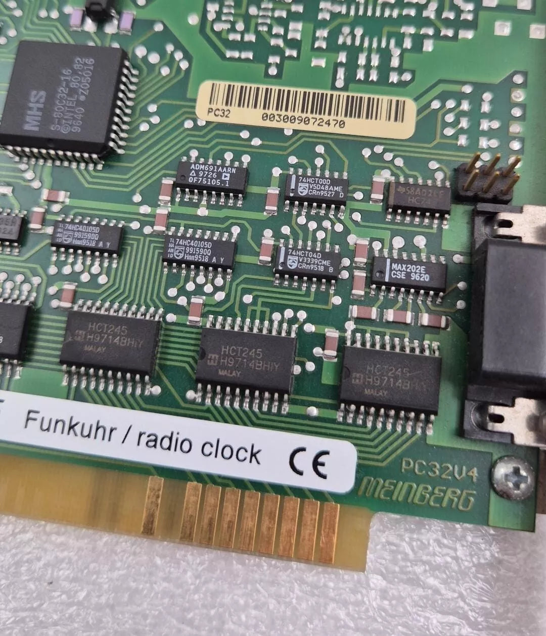 Meinberg PC32 Radio Clock PCB Board 8-bit ISA