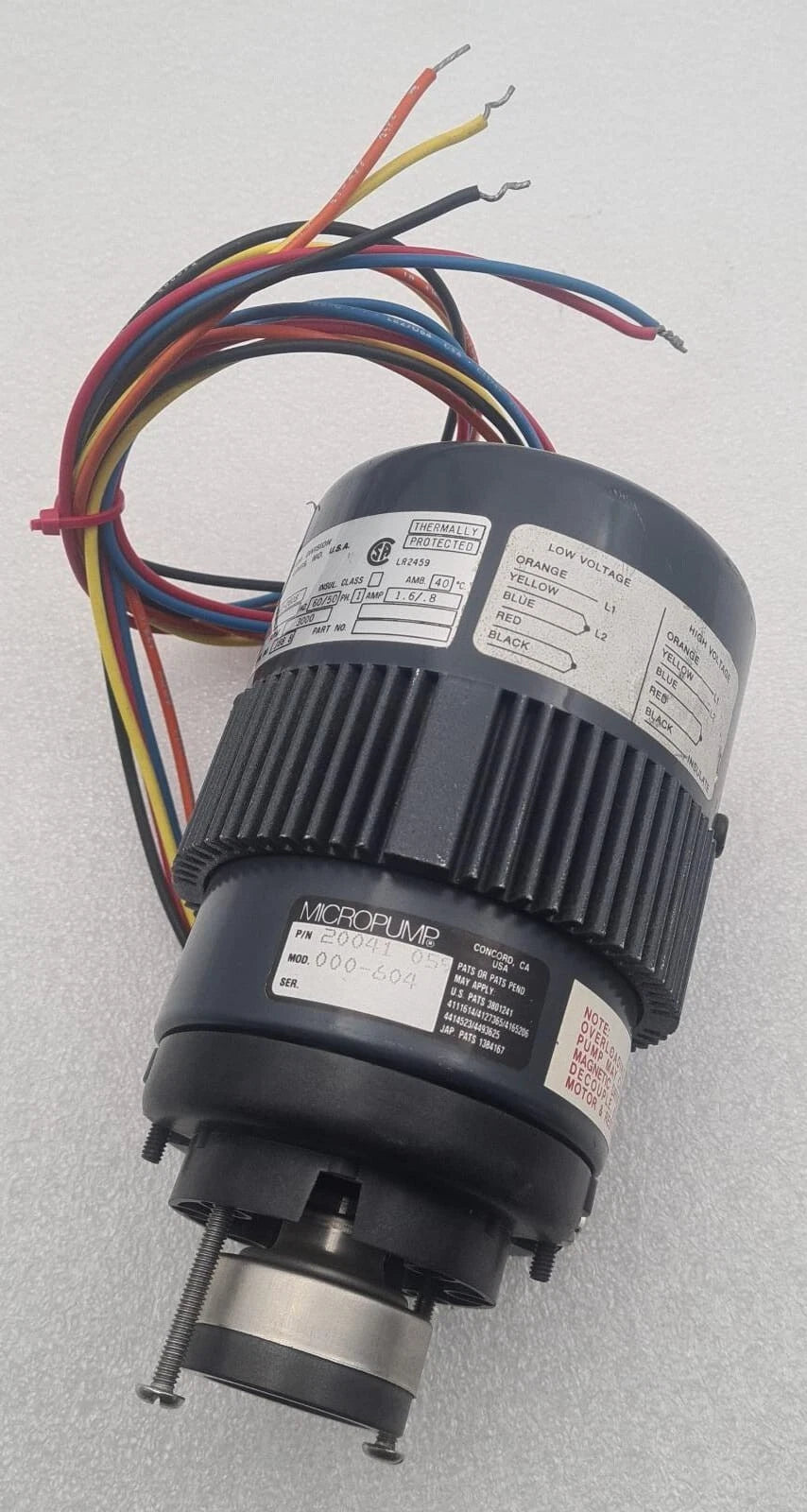 MICROPUMP 20041 AC Drive Gear Pump W/ Emerson Motor F33MYFNJ-2608