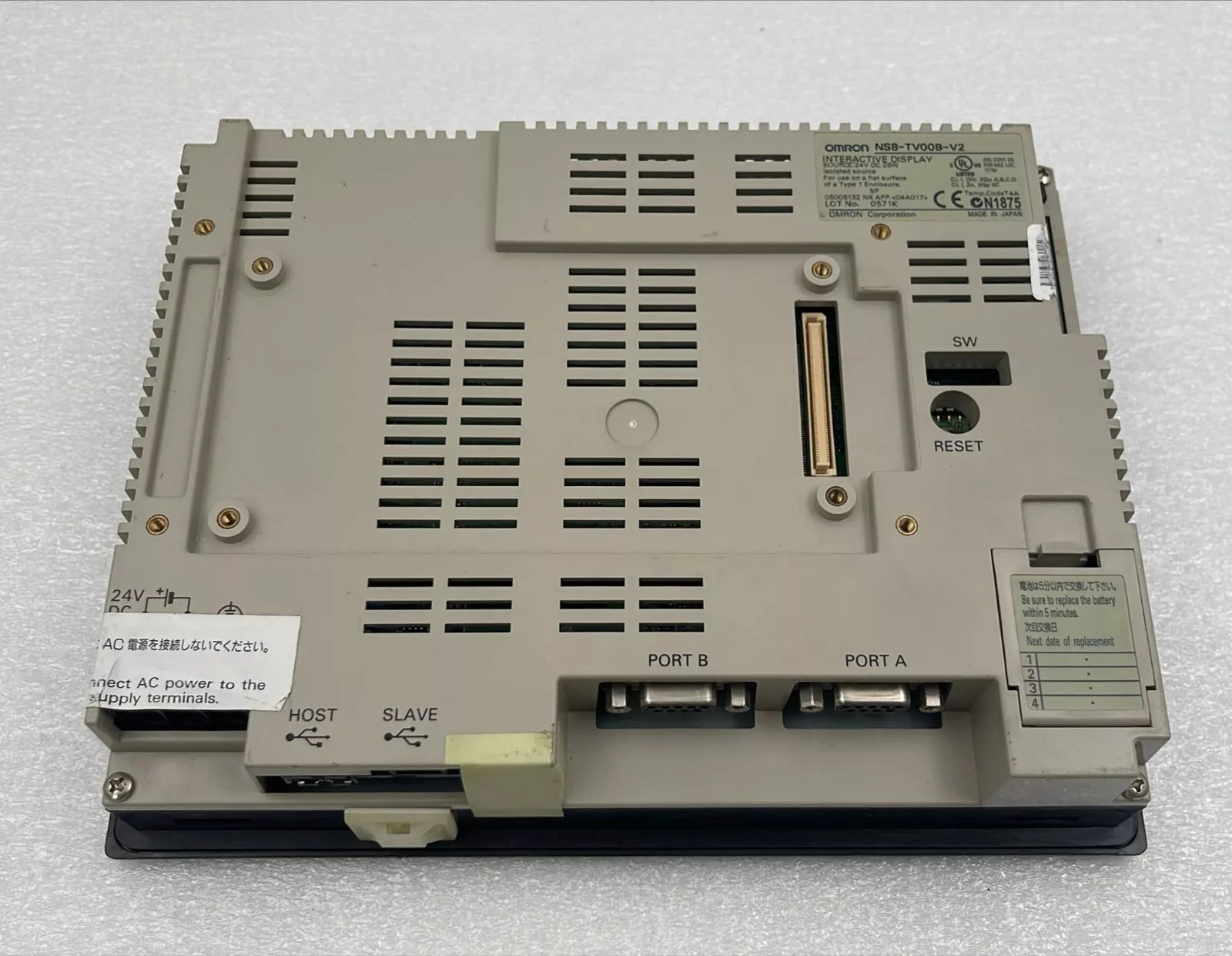 OMRON NS8-TV00B-V2 Interactive Display 8" TFT Touch Screen HMI 24V DC 25W Module