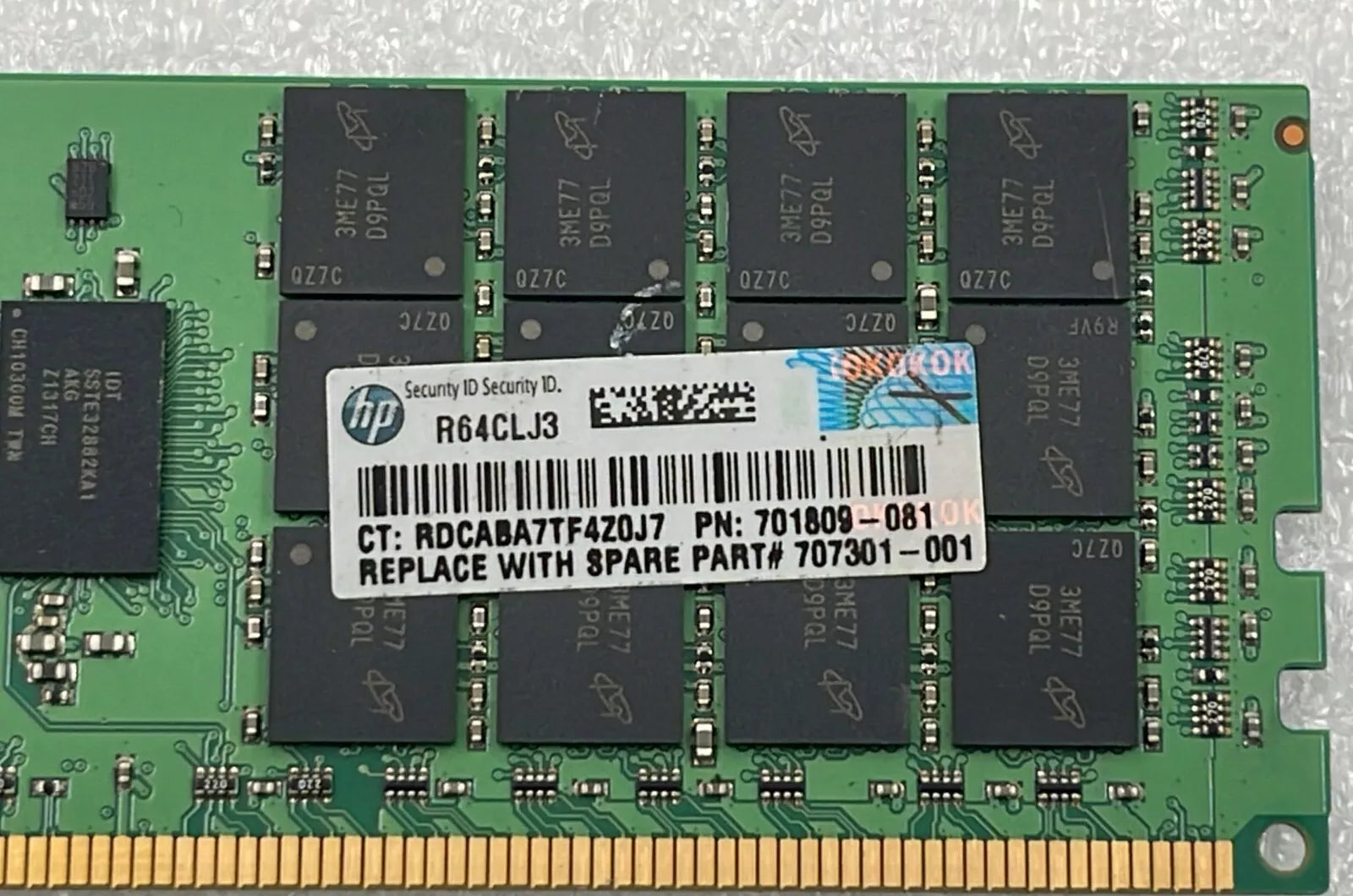 LOT 16- Micron 24GB 3RX4 PC3L-10600R MT54KSF3G72PZ-1G4E1H DDR3 Server Memory RAM