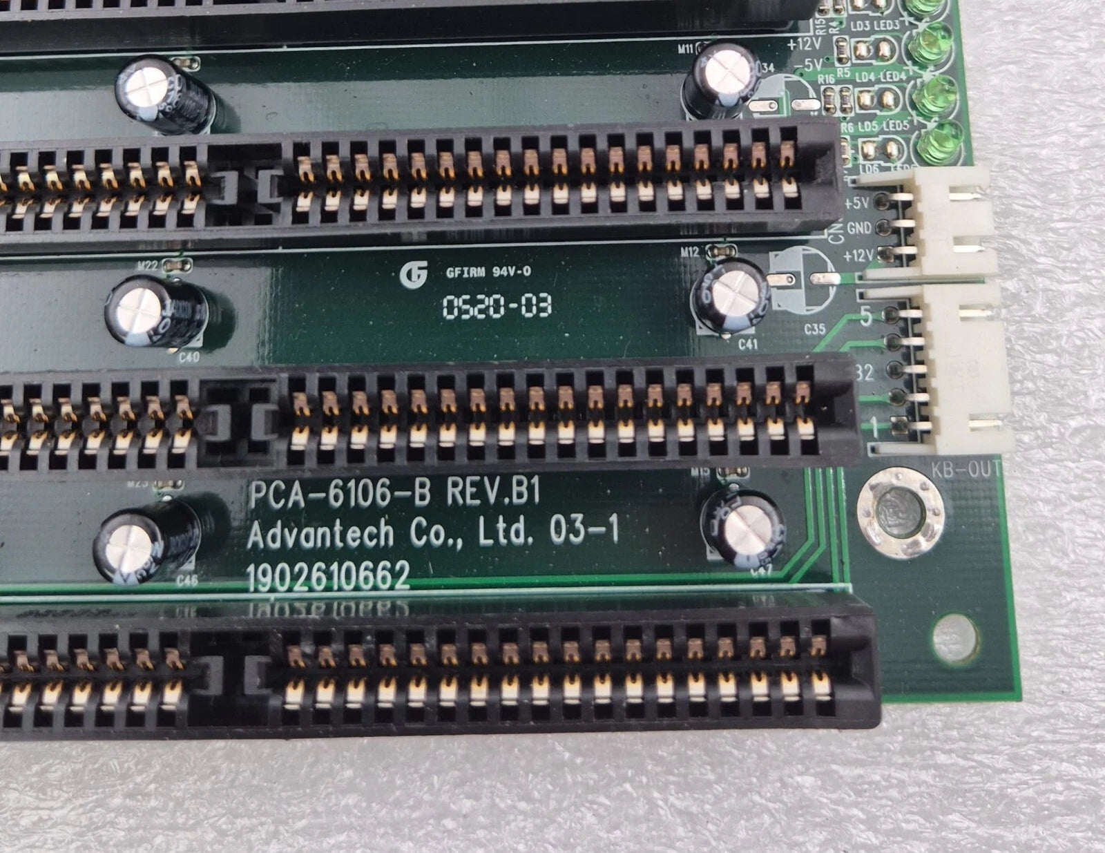 Advantech PCA-6106-B Rev. B1 1902610662 Backplane Board