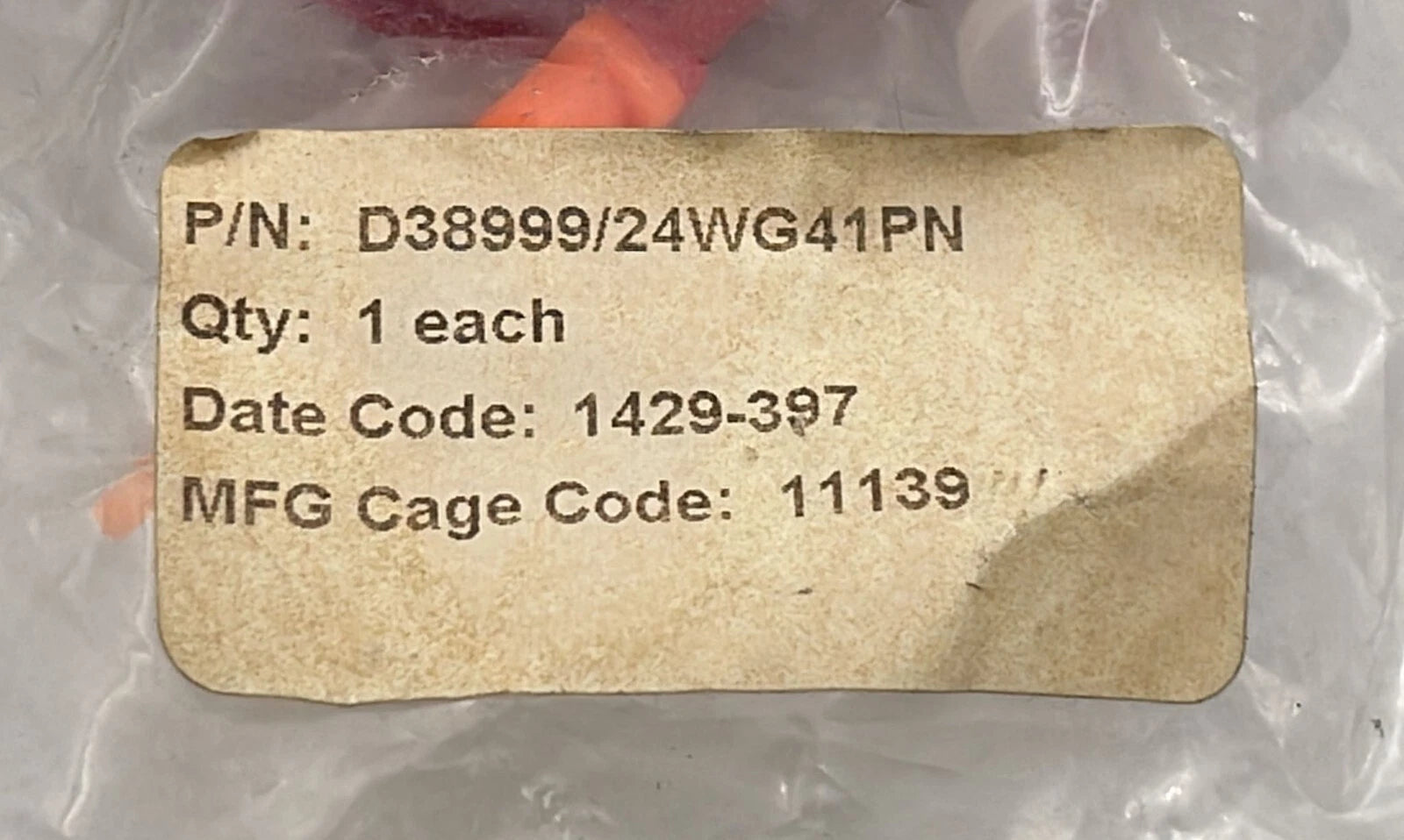 [LOT 5 PCS] Amphenol D38999/24WG41PN Circular MIL Spec Connector