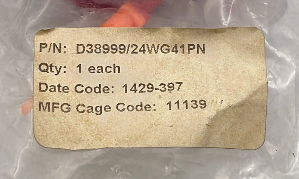 [LOT 5 PCS] Amphenol D38999/24WG41PN Circular MIL Spec Connector