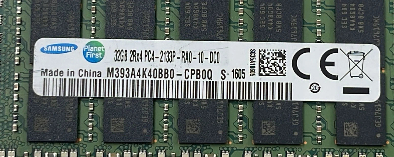 [LOT 4] Samsung 32GB 2Rx4 PC4-2133P M393A4K40BB0-CPB0Q DDR4 HP 752370-091 RAM