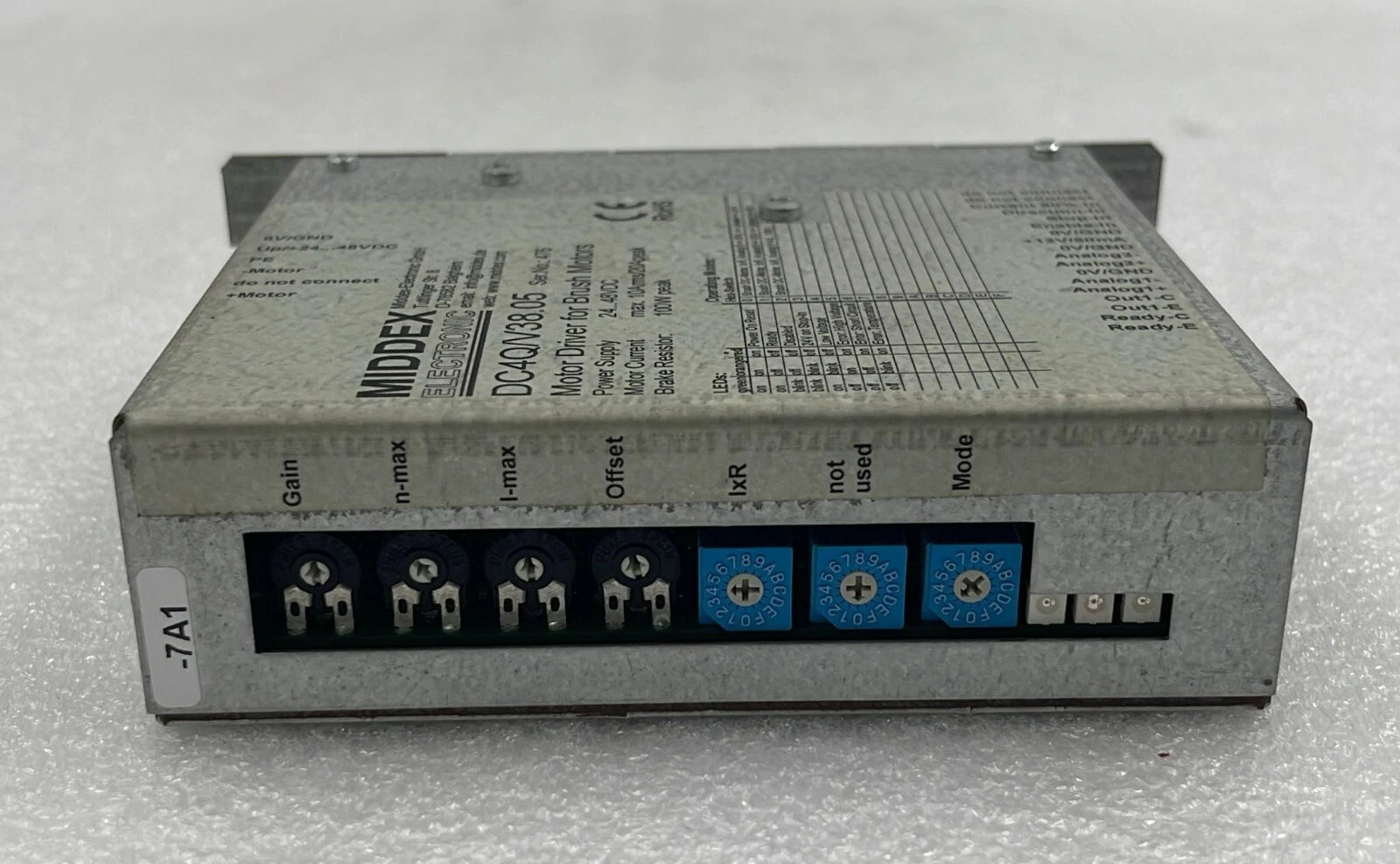 MIDDEX DC4Q/V38.05 Motor Driver For Brush Motors 24-48VDC