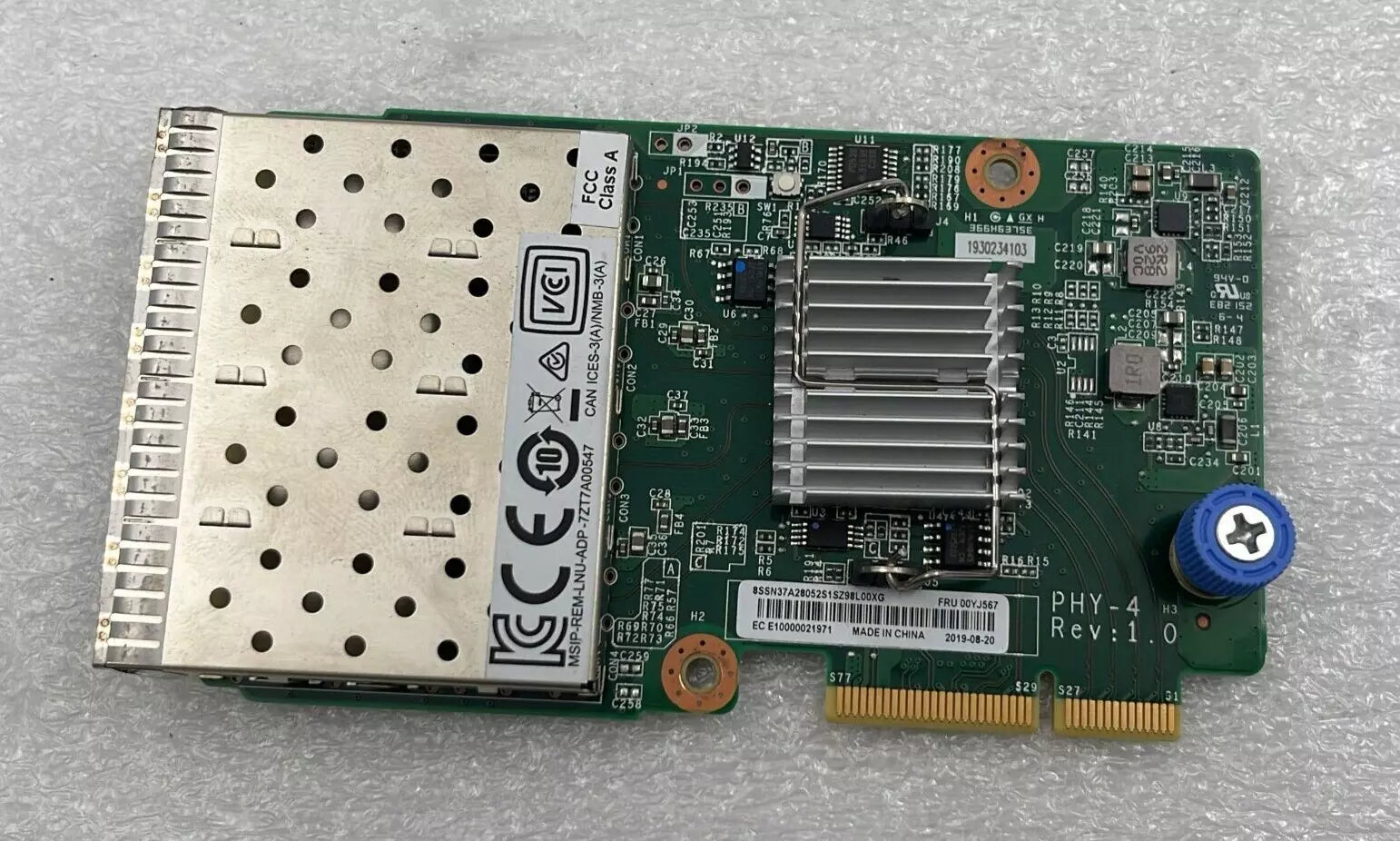 Lenovo 00YJ567 ThinkSystem 4-Port SFP+ Network Controller Adapter