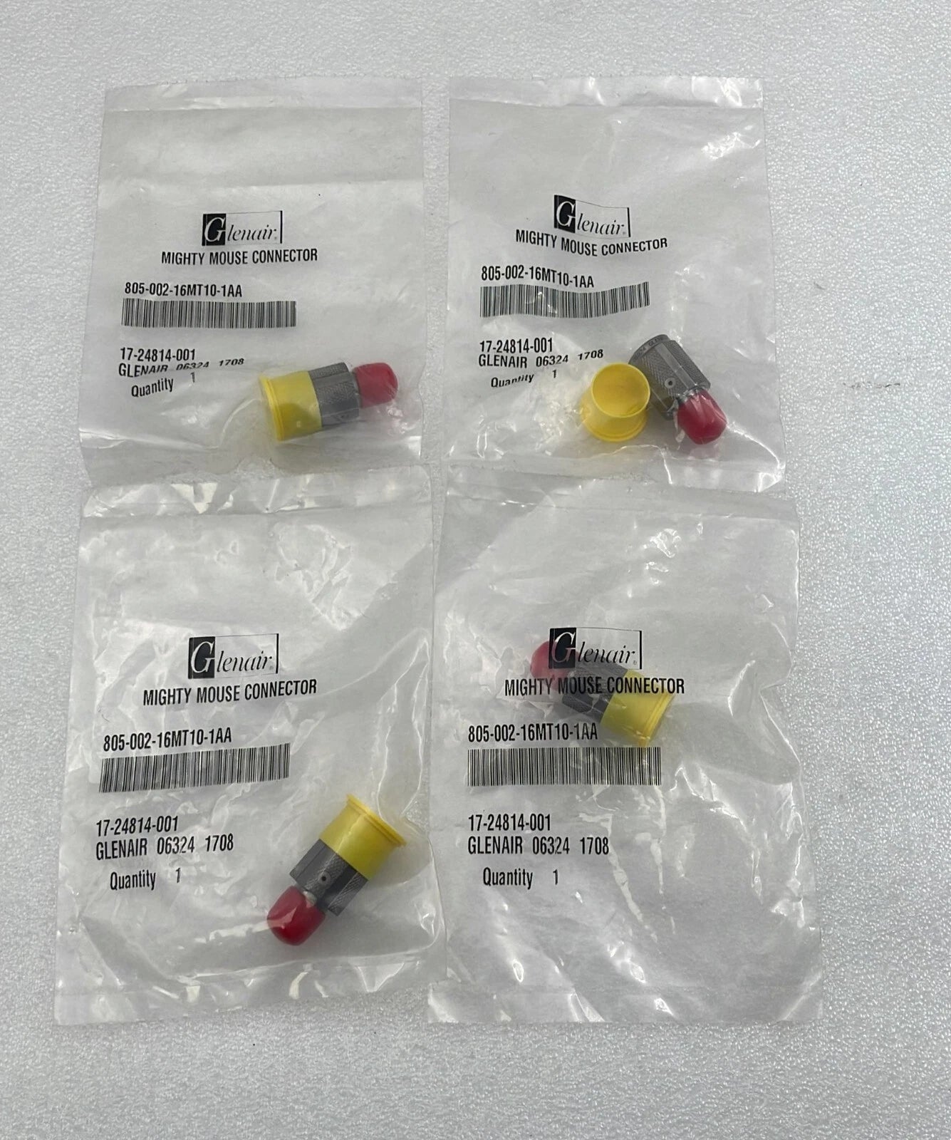 [LOT 4 PCS] Glenair 805-002-16MT10-1AA MIGHTY MOUSE CONNECTOR