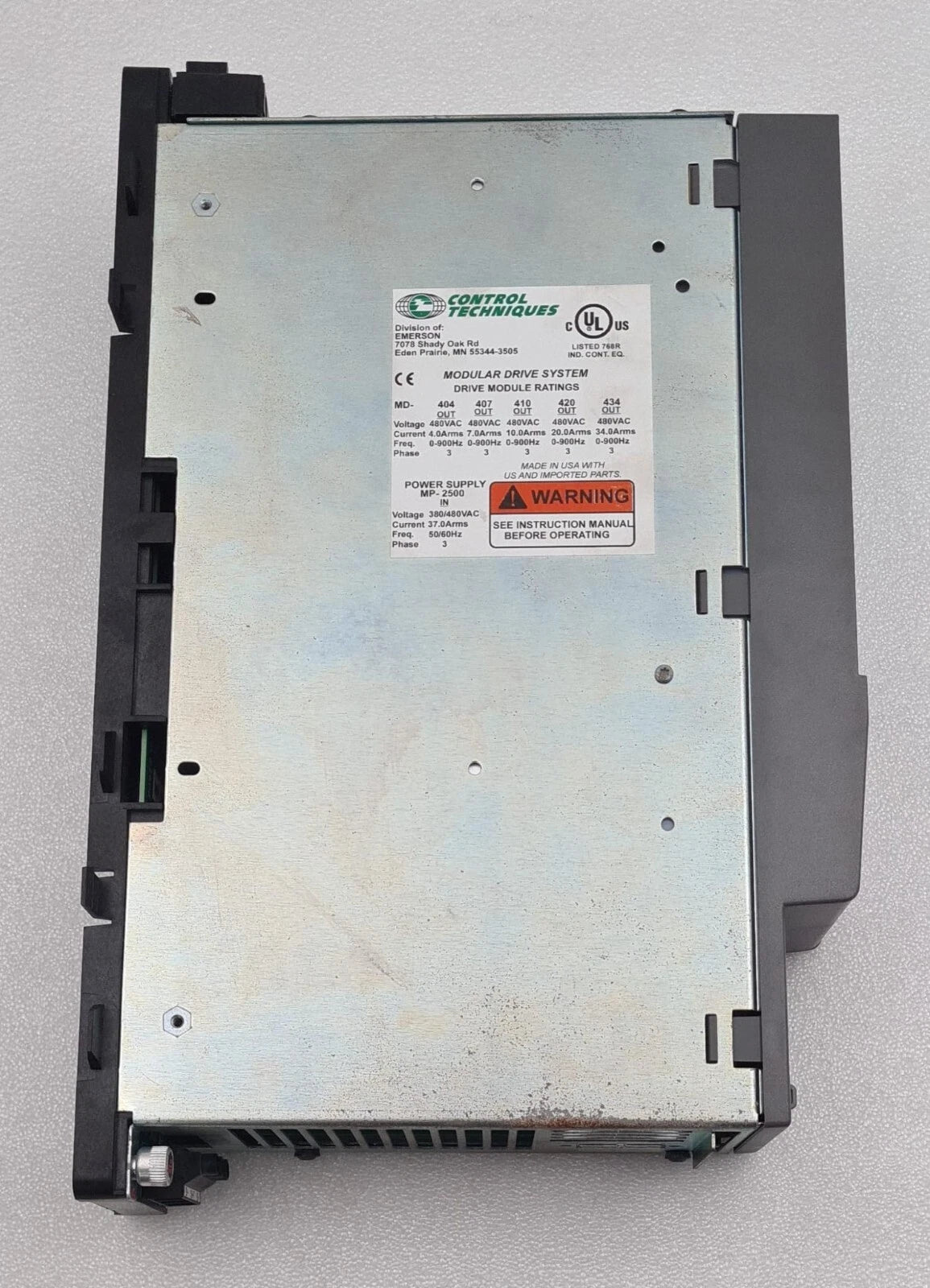 CONTROL TECHNIQUES MODULAR DRIVE SYSTEM MP-2500-00-000 Power Supply 3-Phase
