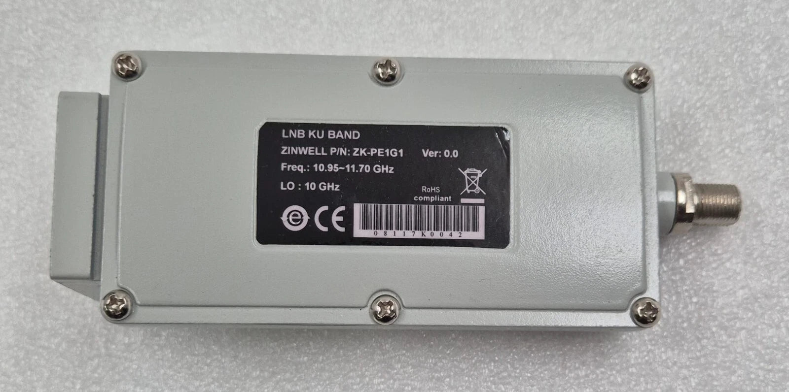 **NEW** ZINWELL ZK-PE1G1 LNB KU BAND Freq 10.95-11.70 GHz