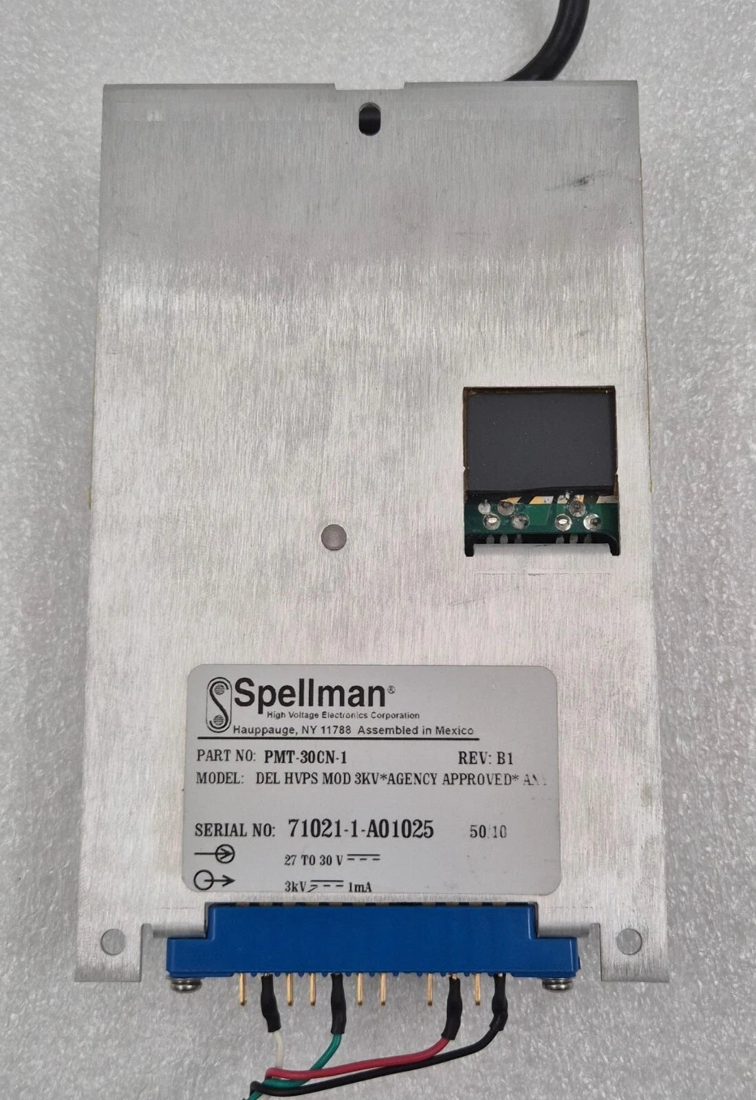 Spellman BERTAN PMT-30CN-1 0-3KV HIGH VOLTAGE POWER SUPPLY DEL HVPS MOD 3KV