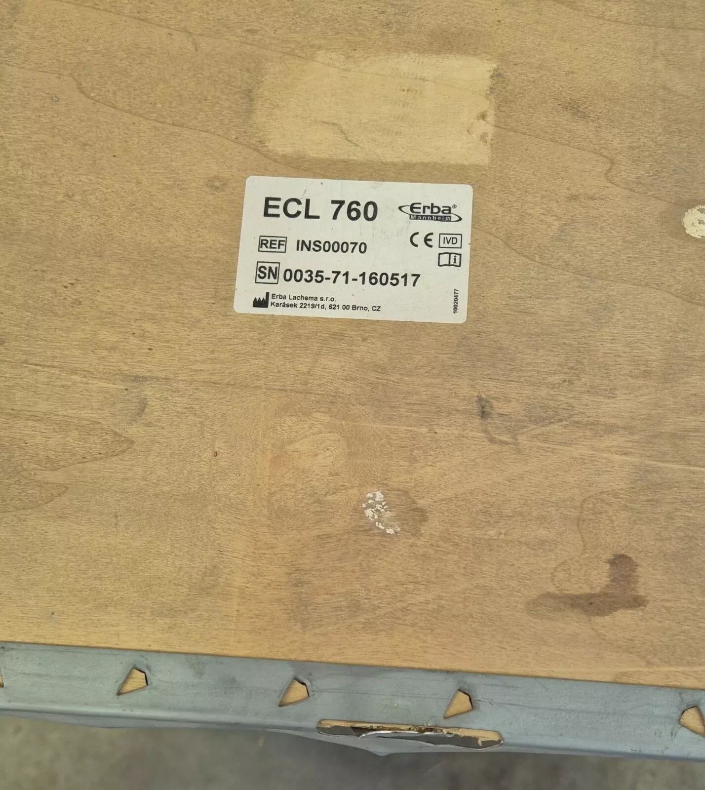 ERBA Mannheim ECL 760 INS00070 Fully Automated Haemostasis Analyzer Coagulation