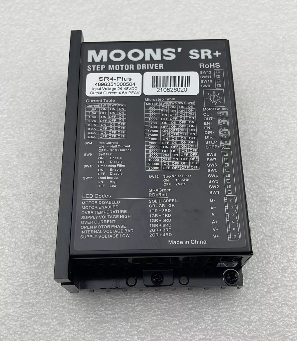 MOONS' SR4-Plus 4696351000504 Step Motor Driver 24-48VDC 4.5A SR+