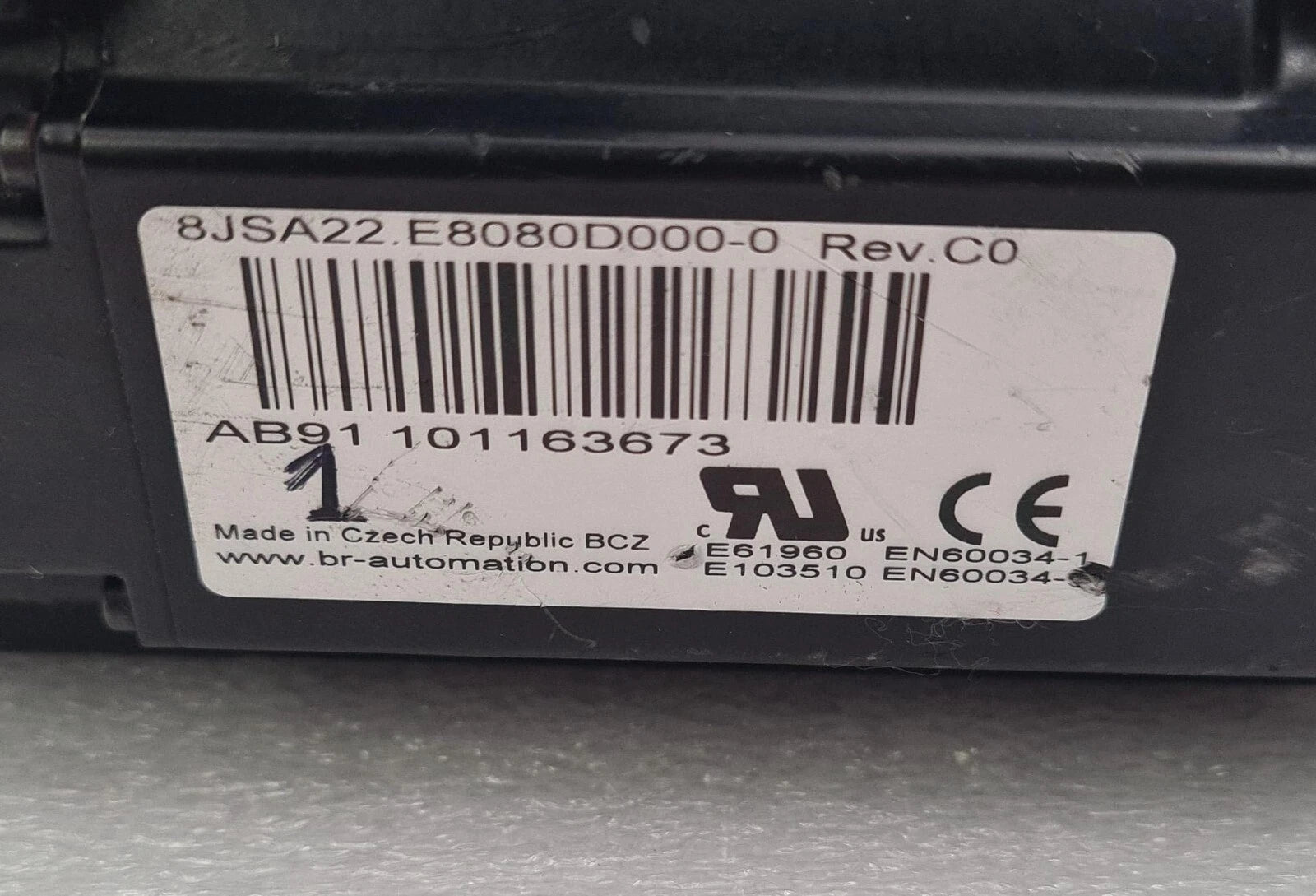 B&R Automation 8JSA22.E8080D000-0 Servo Motor 560VDC 8000rpm