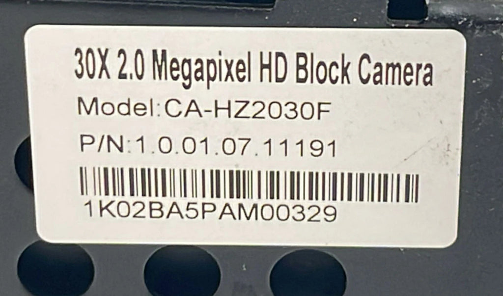 HD BLOCK CAMERA CA-HZ2030F 30X 2.0 Megapixel 1.0.01.07.11191