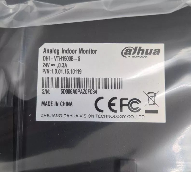 Dahua Analog Indoor Monitor DHI-VTH1500B-S 7" TFT Network Video Intercom Phone