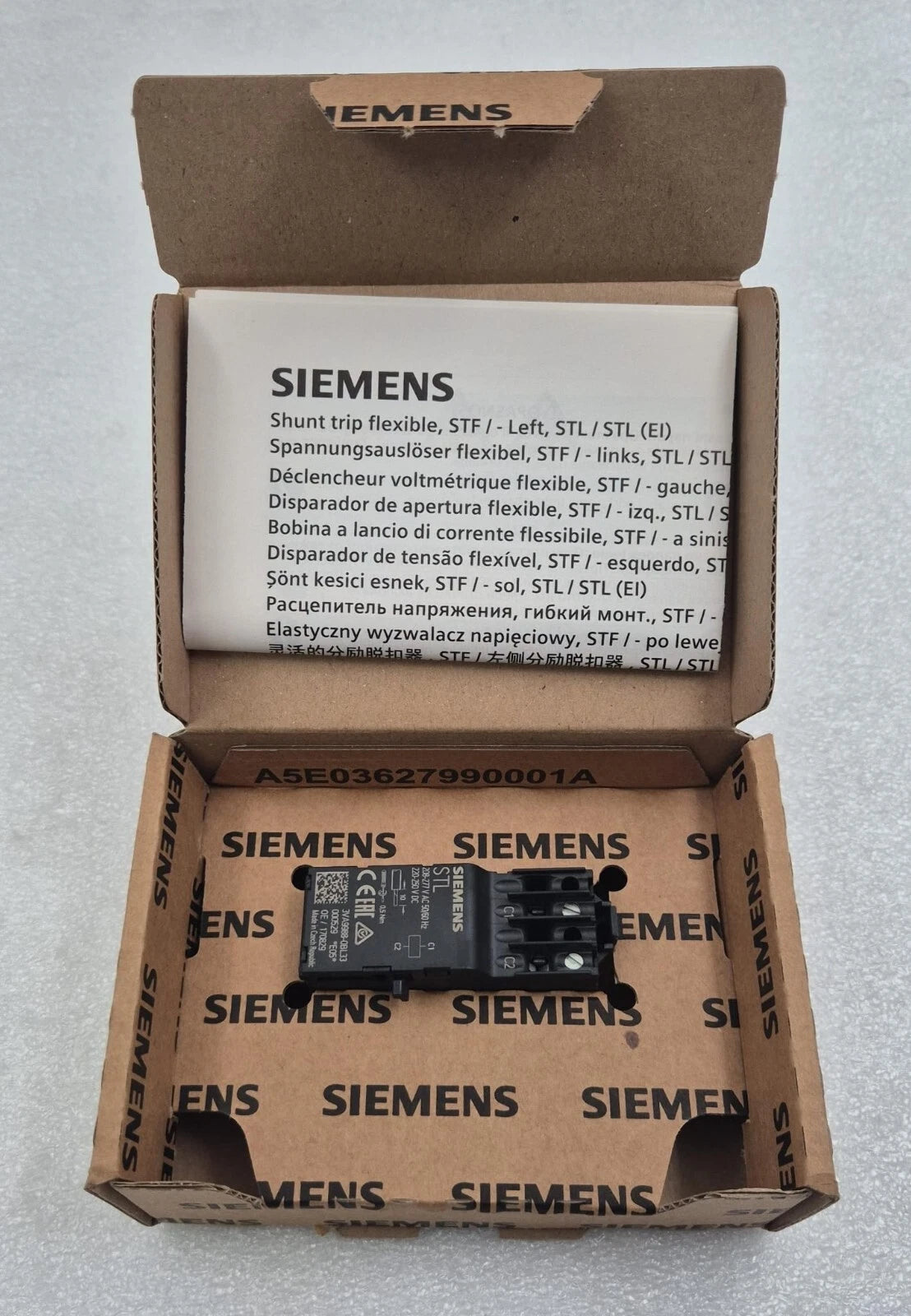 *NEW* SIEMENS STL 3VA9988-0BL33 Shunt Trip Left Circuit Breaker Release