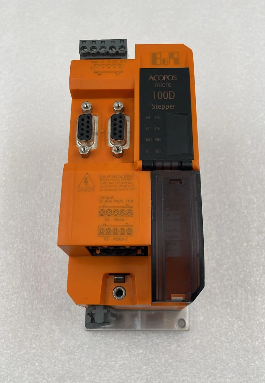 B&R Automation ACOPOS Micro 100D STEPPER Servo Drive 80SD100XD.C044-01 REV I0