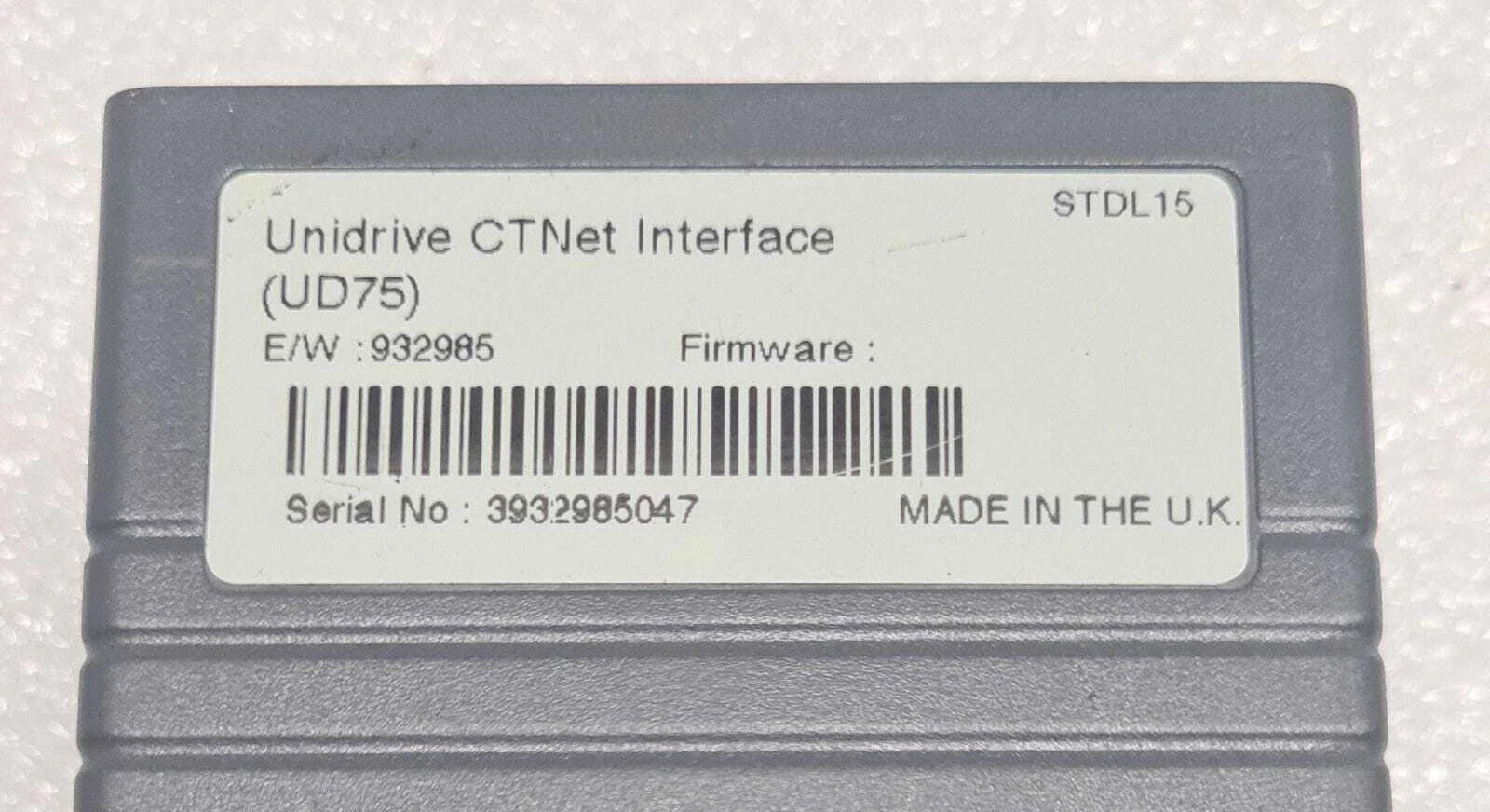 Control Techniques Unidrive CTNet Interface UD75 Module STDL15 **AS-IS