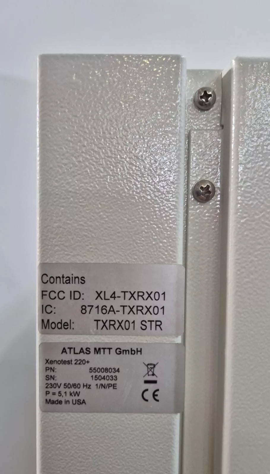 ATLAS XENOTEST 220+ TXRX01 STR Weathering Testing System 230V