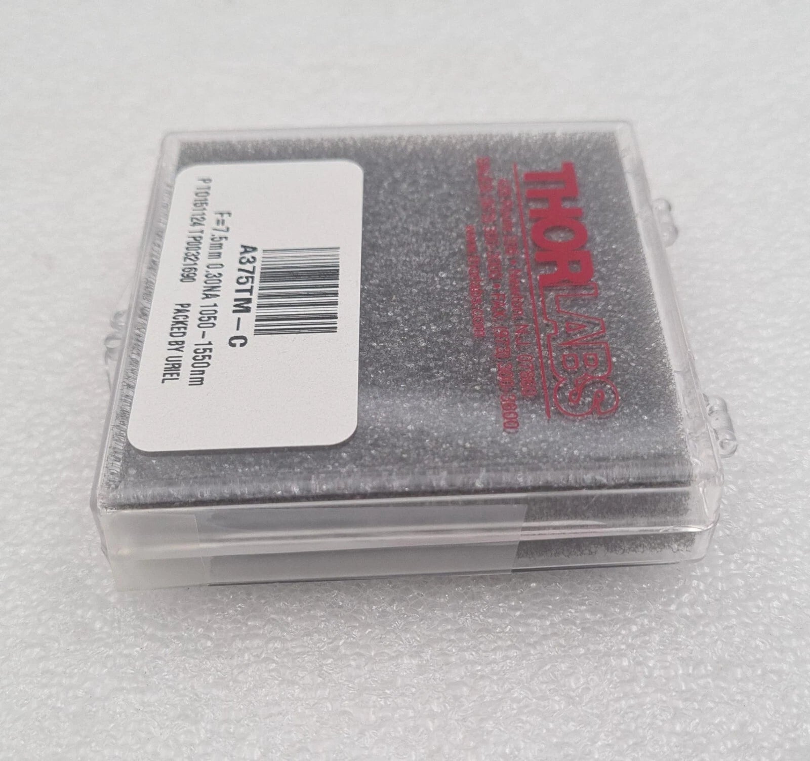 NEW - THORLABS A375TM-C Mounted Aspheric Lens F=7.5mm 0.30NA ARC 1050-1550nm
