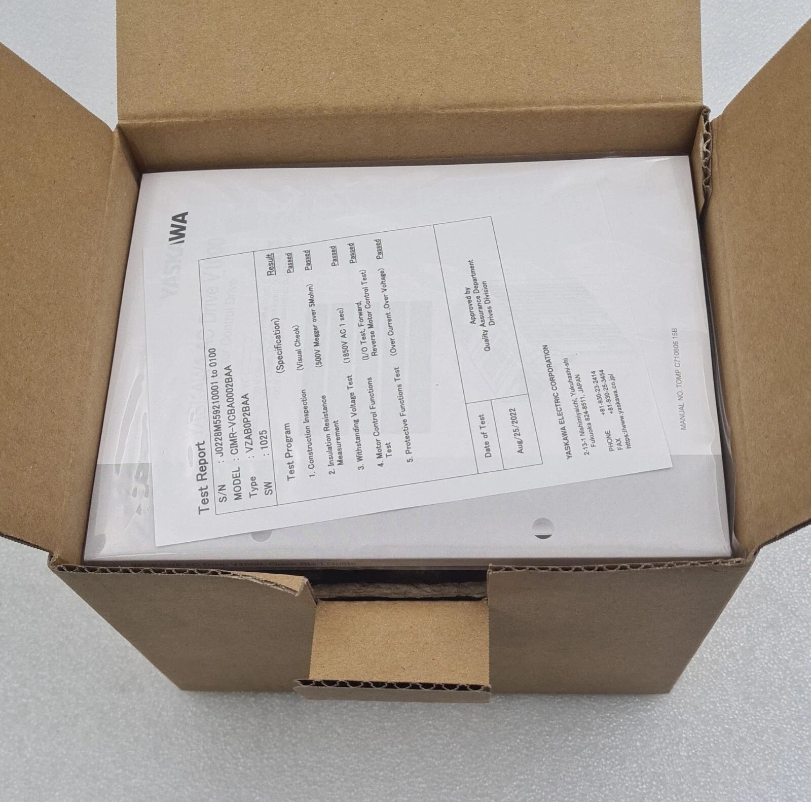 NEW - YASKAWA V1000 Frequency Inverter CIMR-VCBA0002BAA / VZAB0P2BAA 0.37/0.25kW