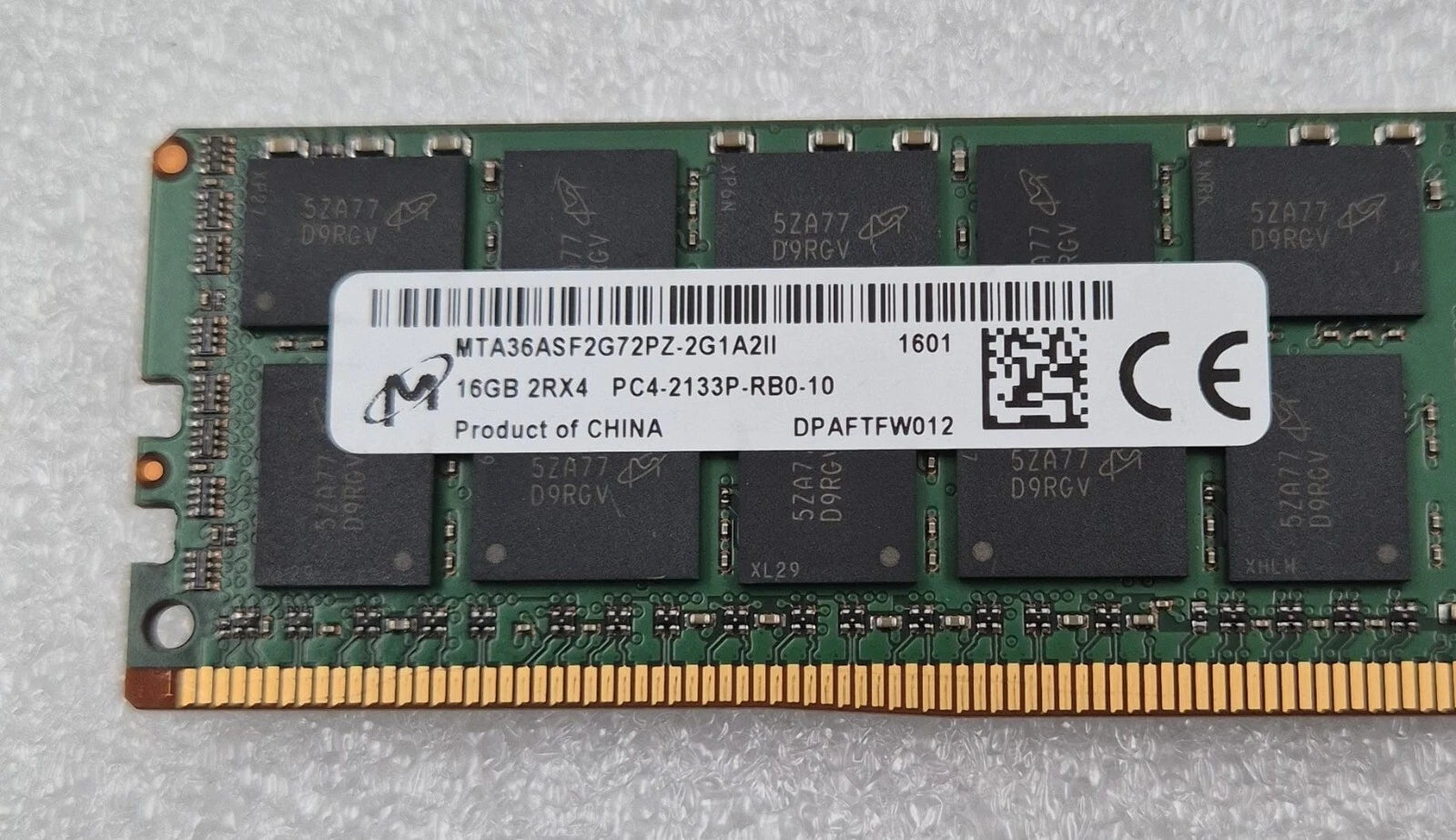 [LOT 8] Micron 16GB 2Rx4 PC4-2133P MTA36ASF2G72PZ-2G1A2II Memory RAM 752369-081