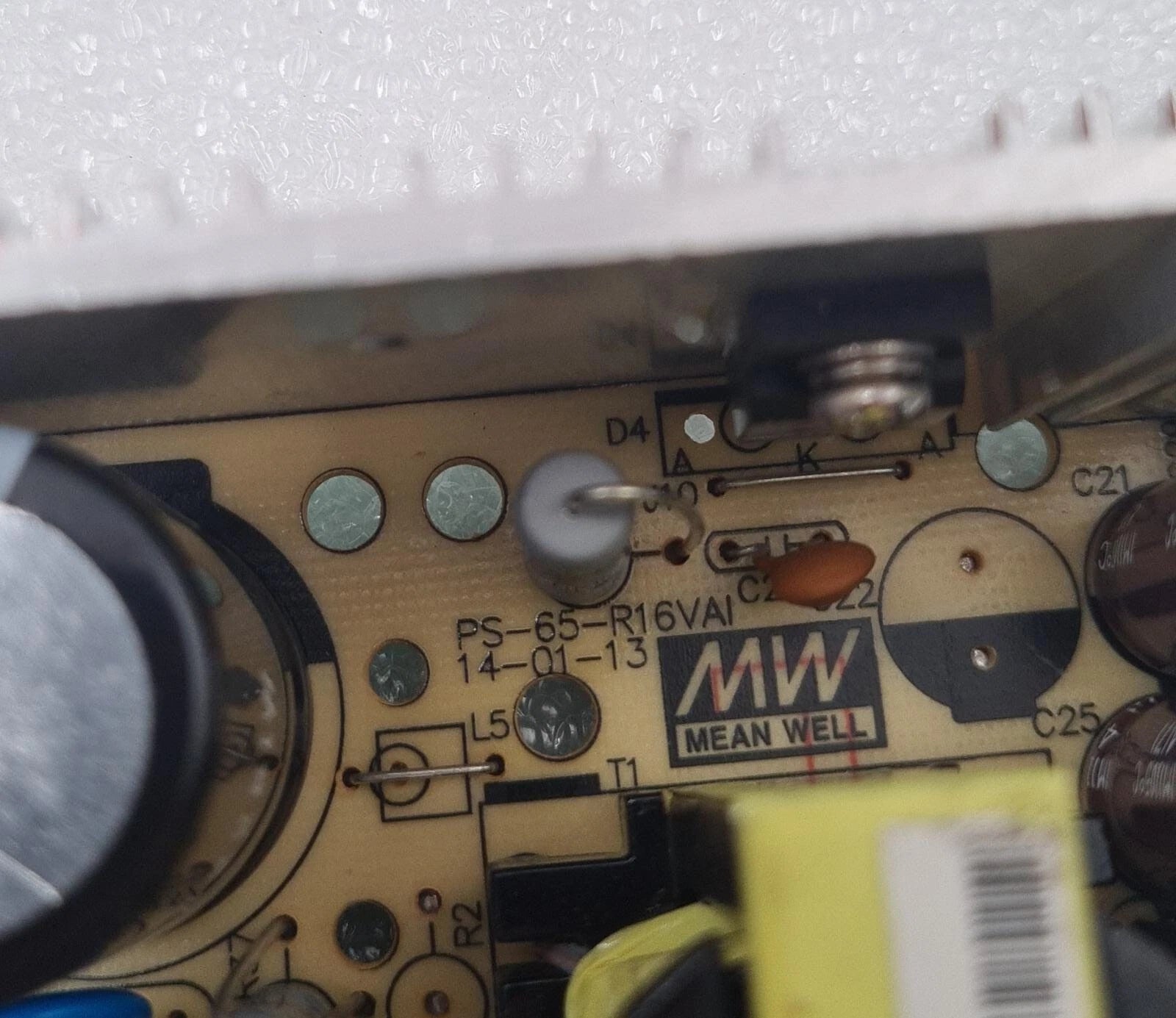 MEAN WELL MW PS-65-R16VAI Power Supply Circuit Board