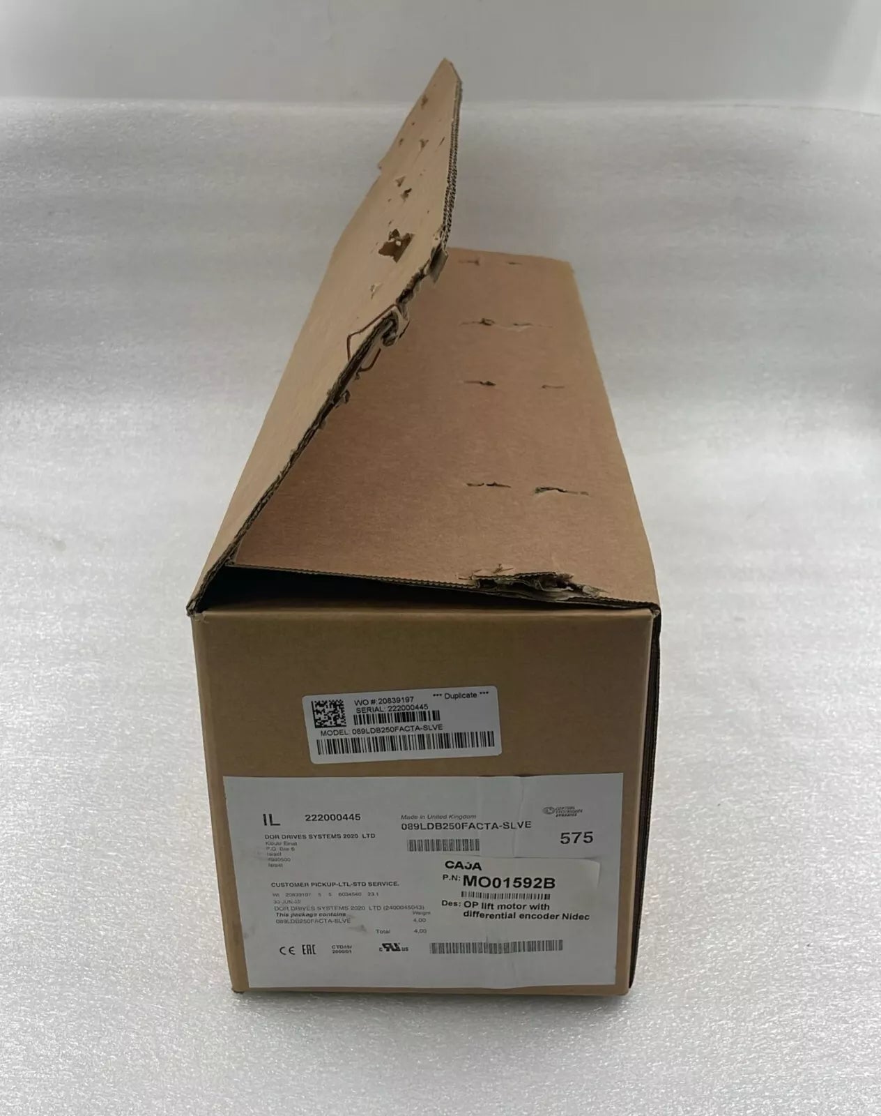 **NEW** Nidec 089LDB250FACTA-SLVE Servo Motor
