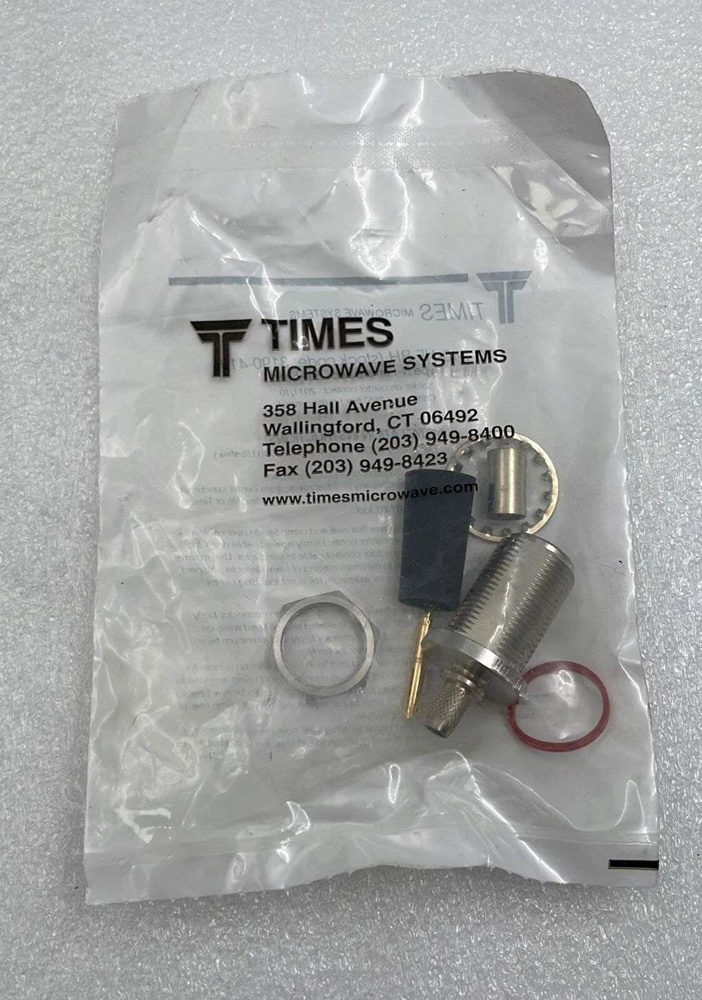 [LOT 9] Times Microwave TC-240-NF-BH Coaxial Connector N-Female Jack Bulkhead