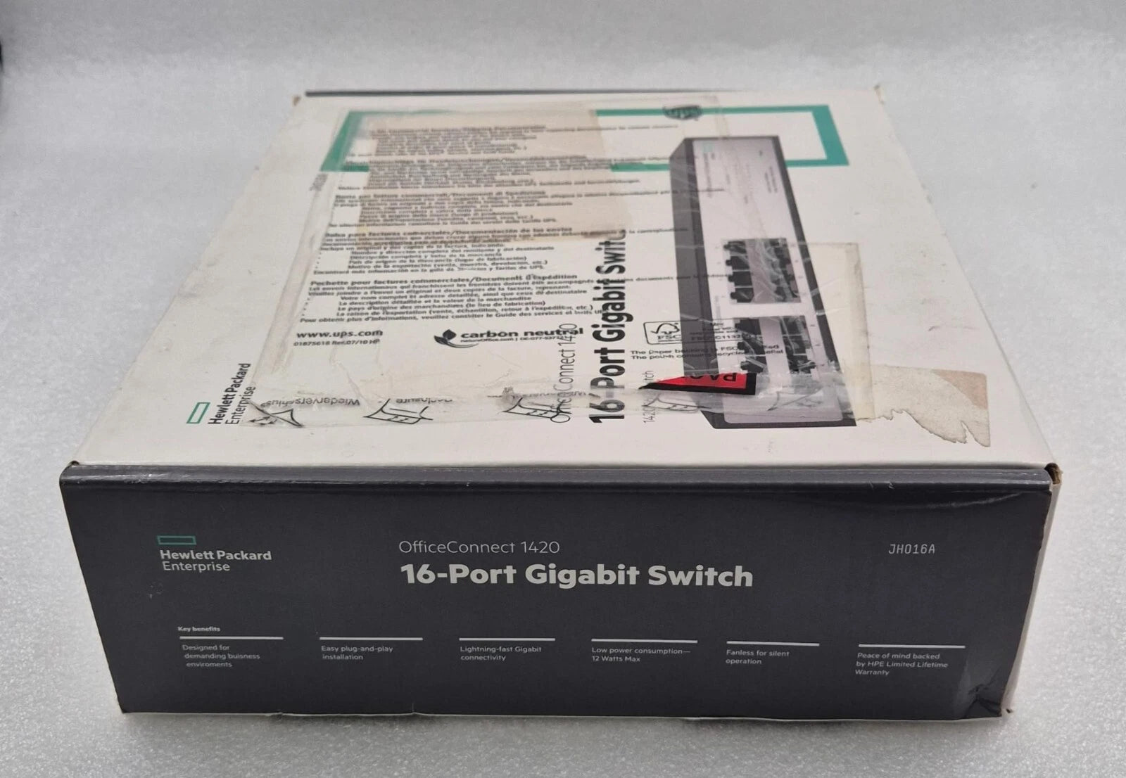 *NEW* HPE OfficeConnect 1420 Series Switch JH016A 16G 16-Port Gigabit Switch