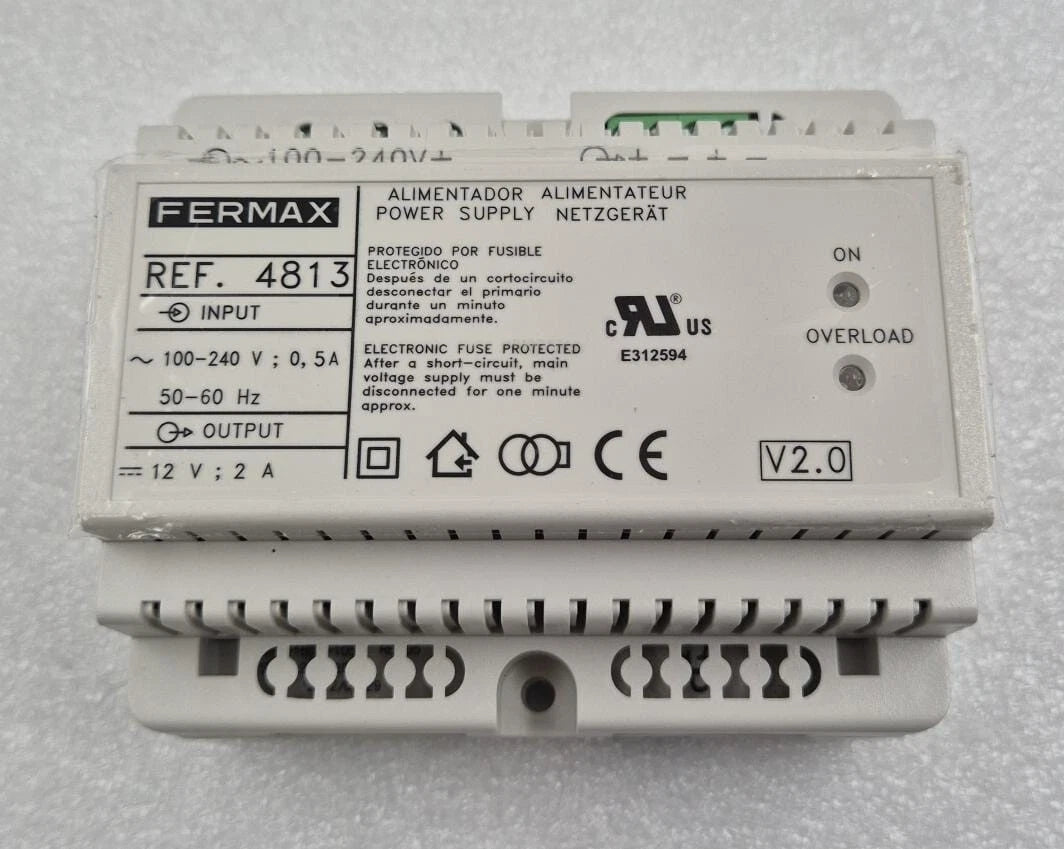 NEW - FERMAX 4813 Power Supply Alimentador Intercom 100-240VAC 12VDC