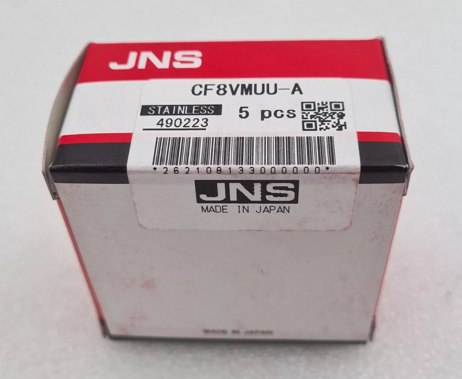 [5-pcs pack] NEW - JNS NOSE SEIKO Cam Follower CF8VMUU-A 490223 (STAINLESS)
