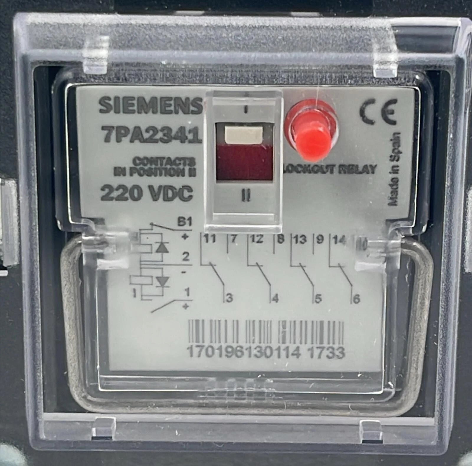 Siemens 7PA2341 LOCKOUT FAST RELAY 4NC/NO