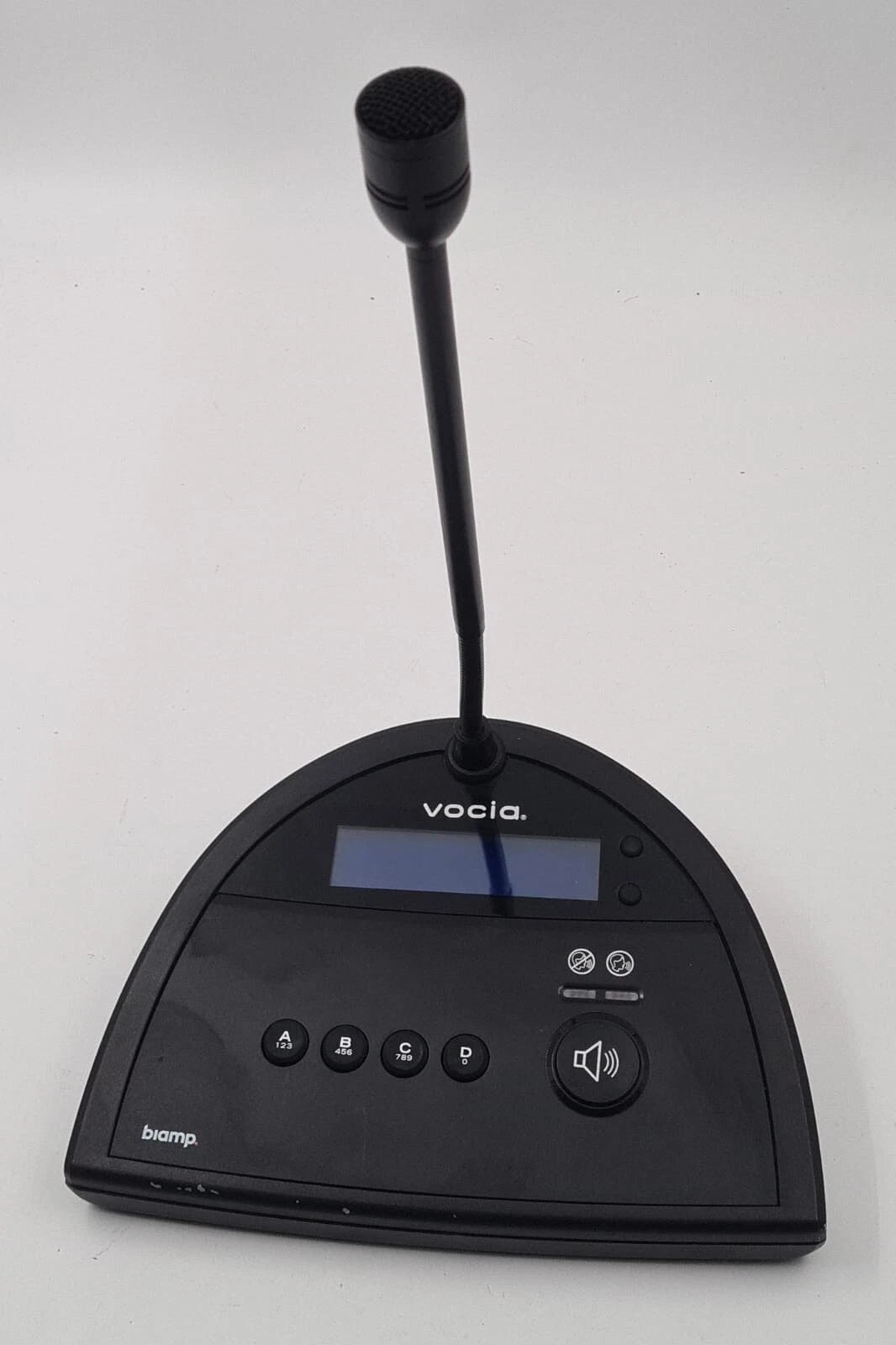 Biamp Systems VOCIA DS-4 desktop network paging station with microphone