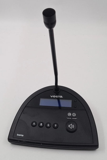 Biamp Systems VOCIA DS-4 desktop network paging station with microphone