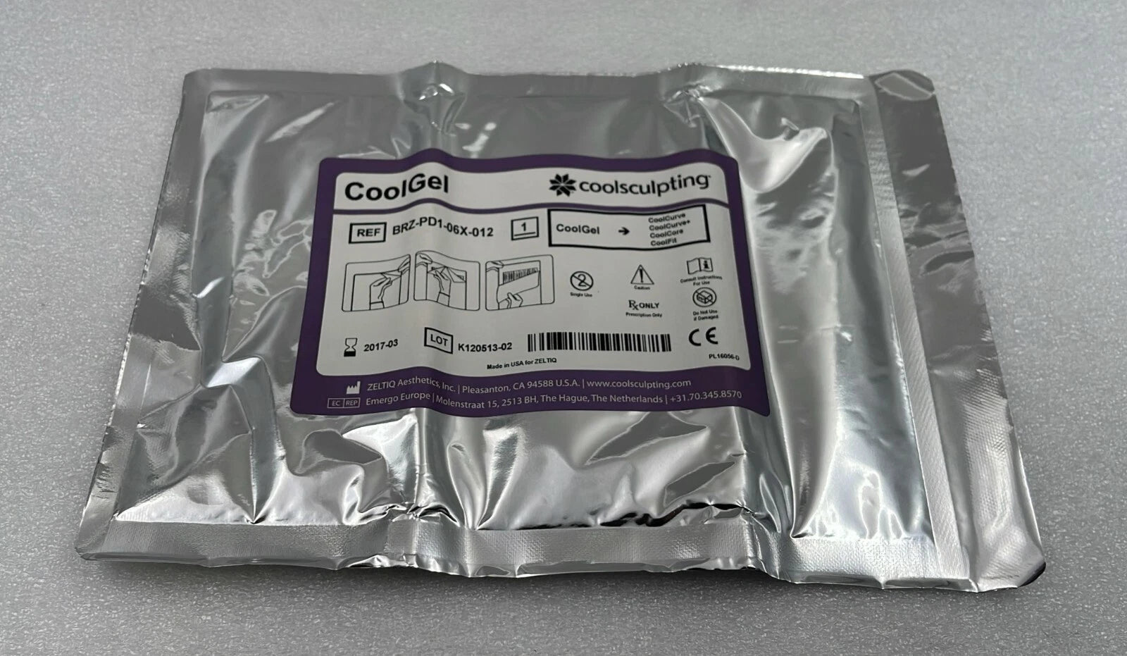 [LOT 3 PCS] Zeltiq Aesthetics CoolSculpting CoolGel BRZ-PD1-06X-012