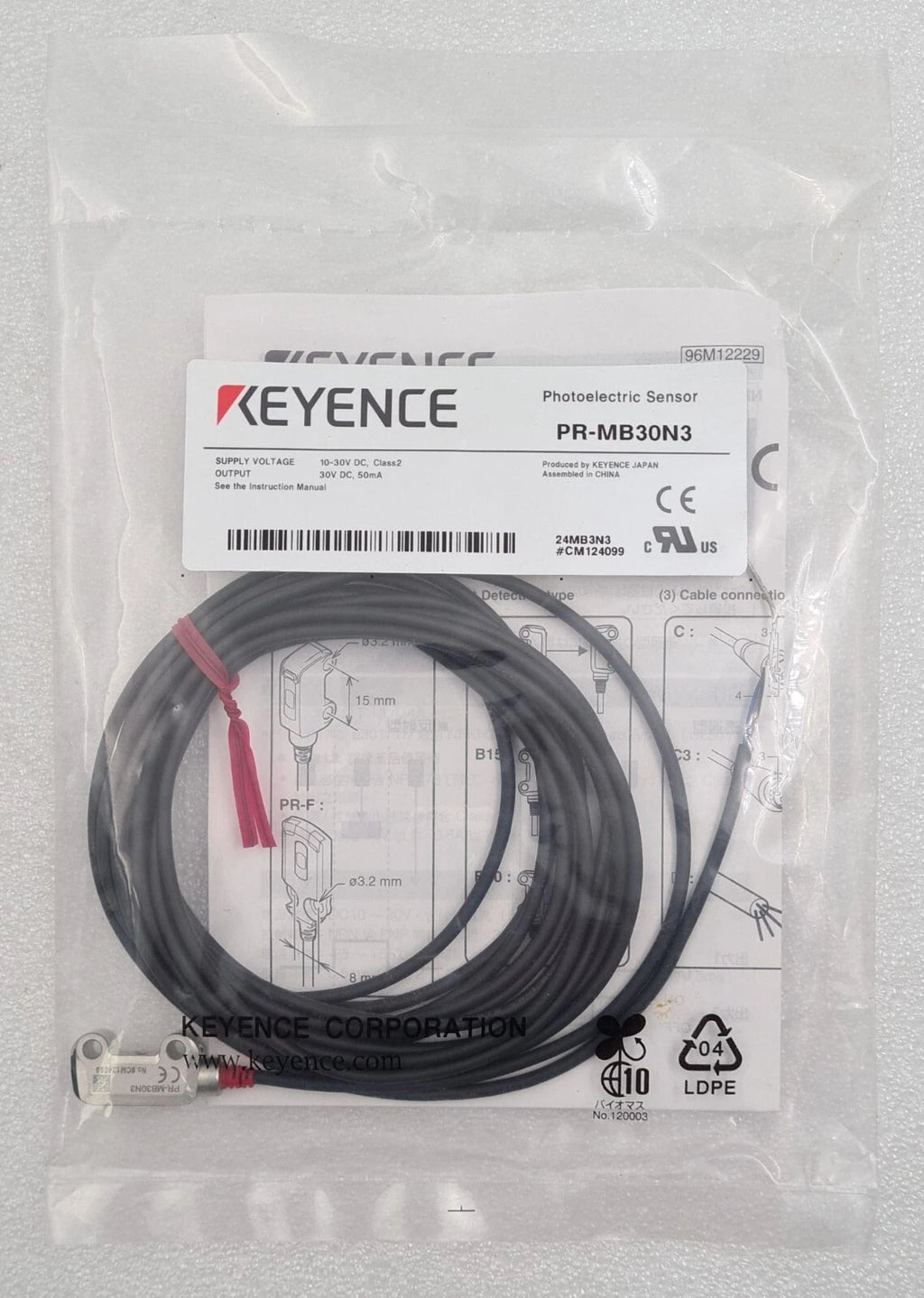 [LOT 3 PCS] NEW SEALED - KEYENCE PR-MB30N3 Photoelectric Sensor 24MB3N3