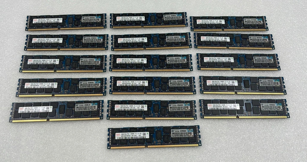 [LOT 16 PCS] SK Hynix 16GB 2Rx4 PC3-12800R HMT42GR7MFR4C-PB RAM HP 672612-081